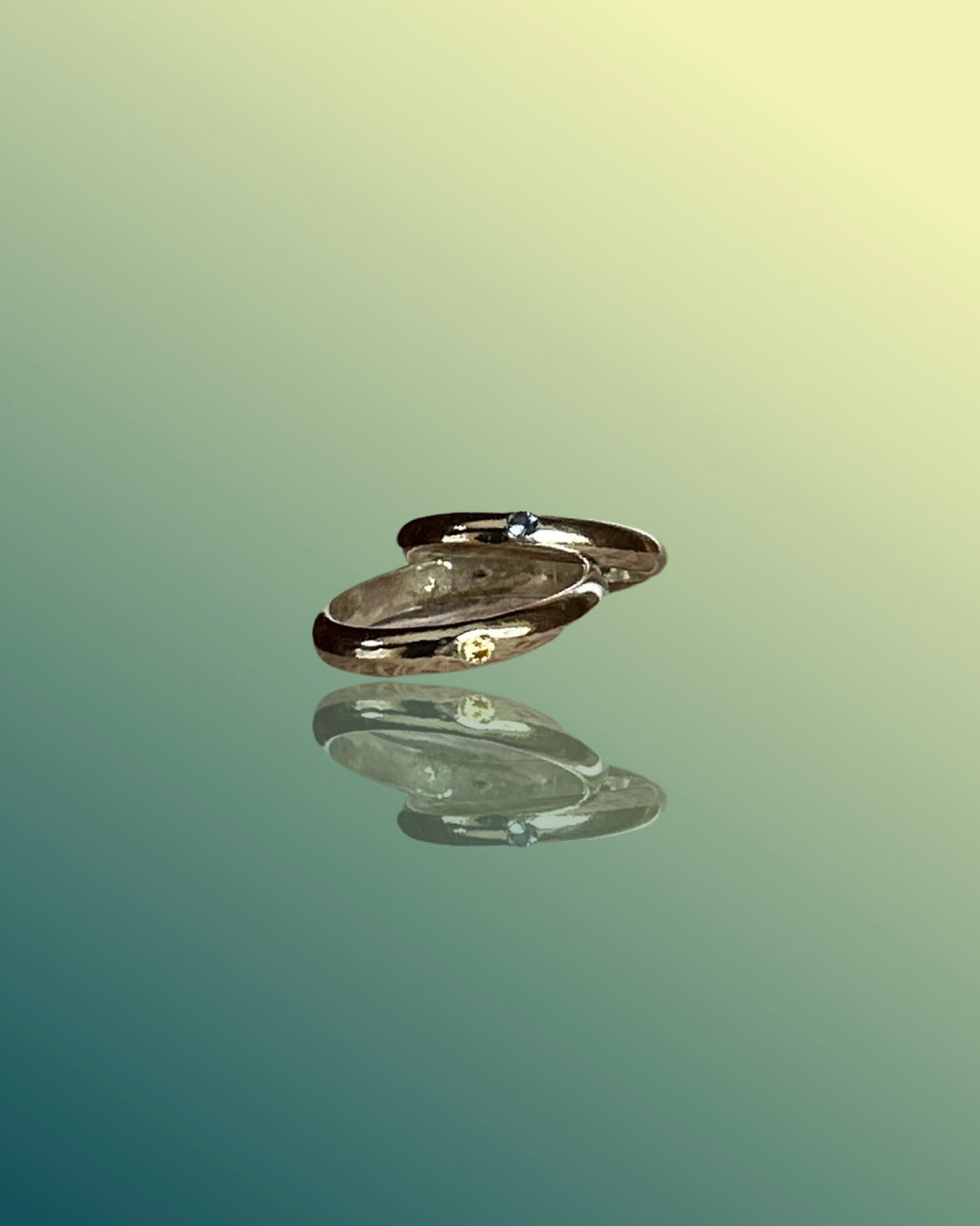 Sterling Silver Flush Set Rings using Zirconia Stones