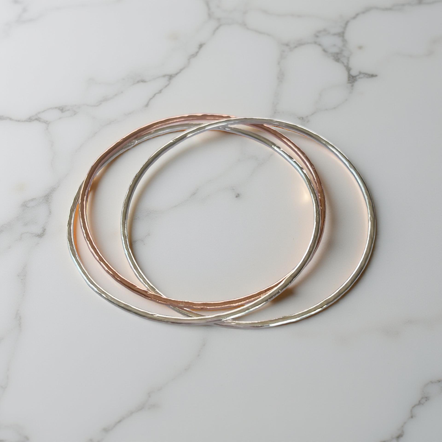 Trio Silver Copper Bangle