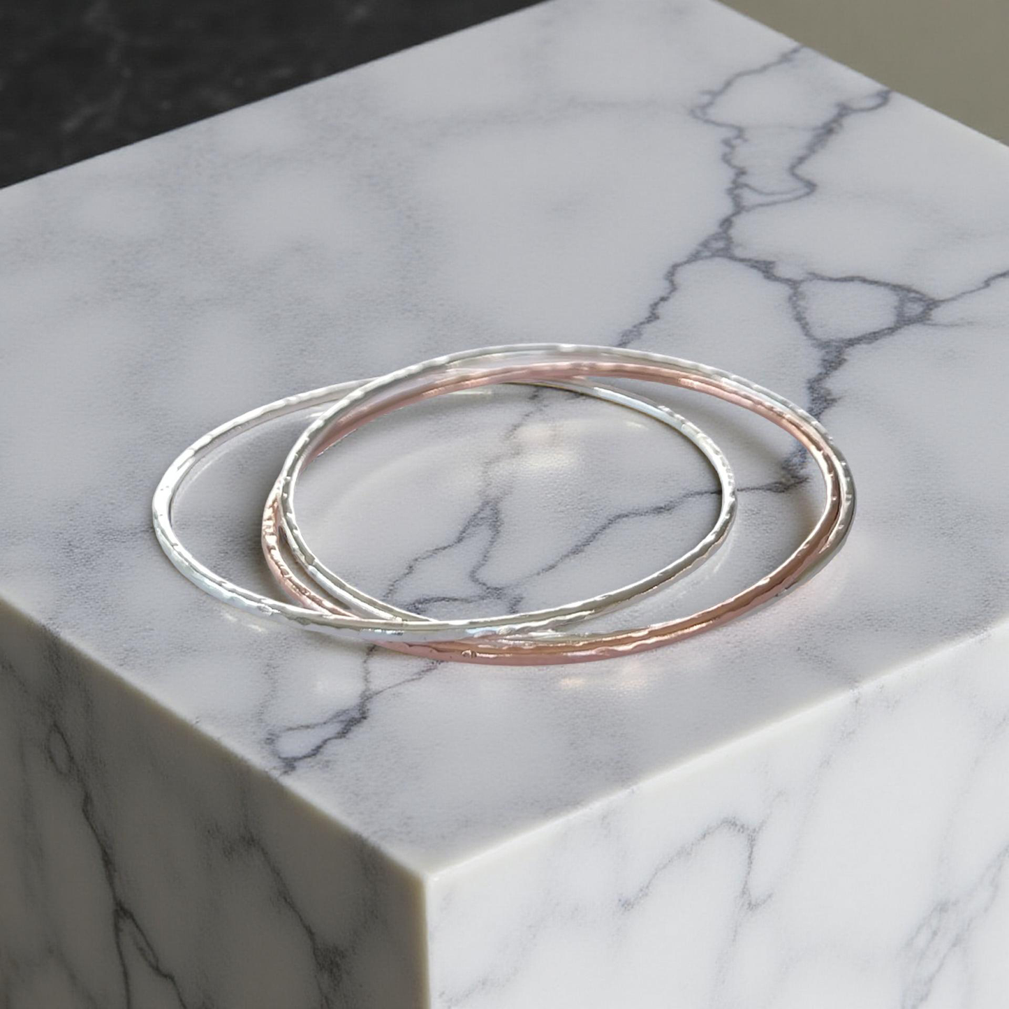 Trio Silver Copper Bangle