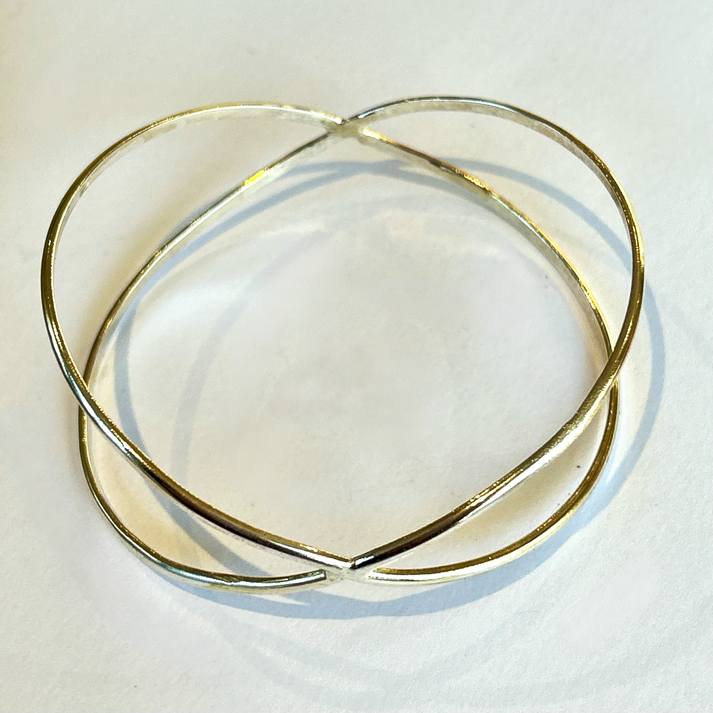 Crossover Silver Bangle - SilverLines Jewellery