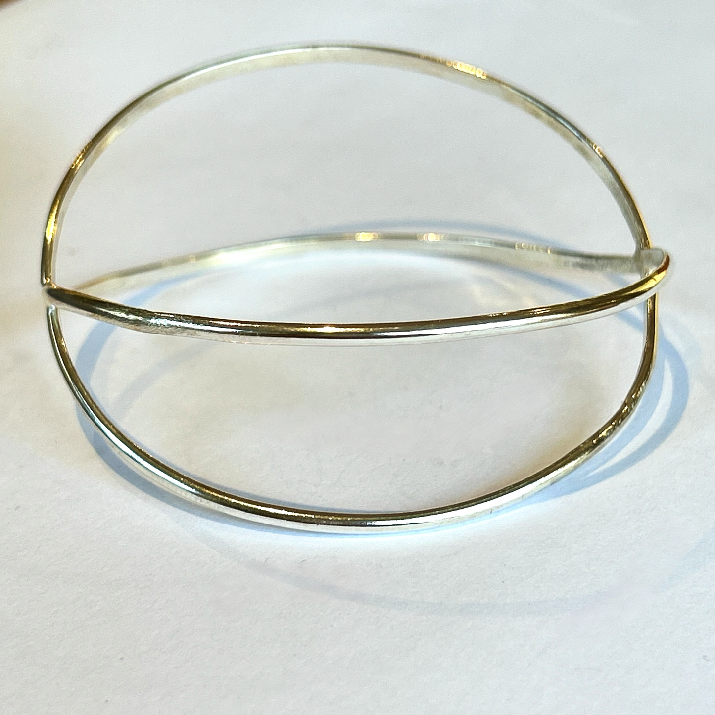 Crossover Silver Bangle - SilverLines Jewellery