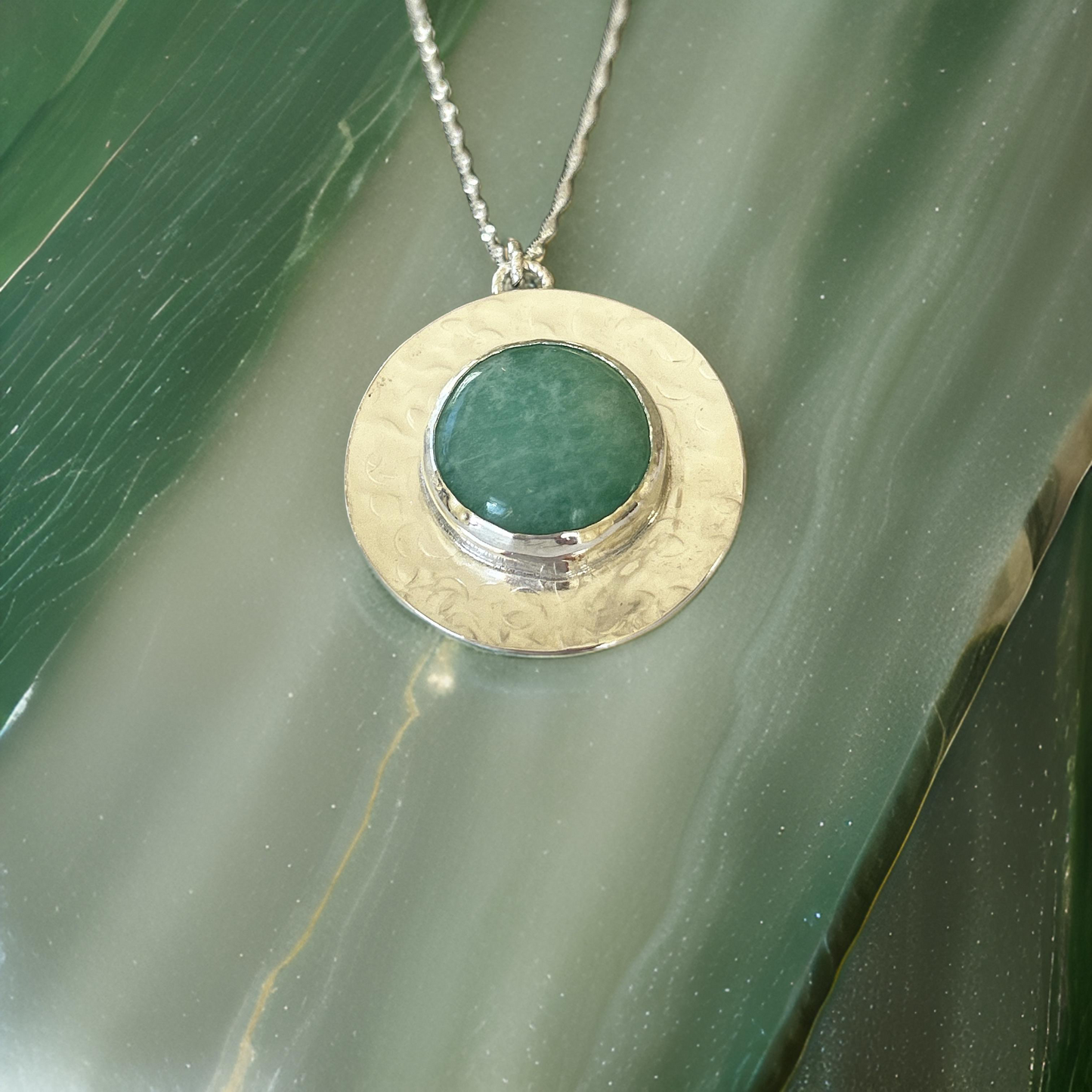 Amazonite Organic Silver Necklace - Silver Lines Jewellery