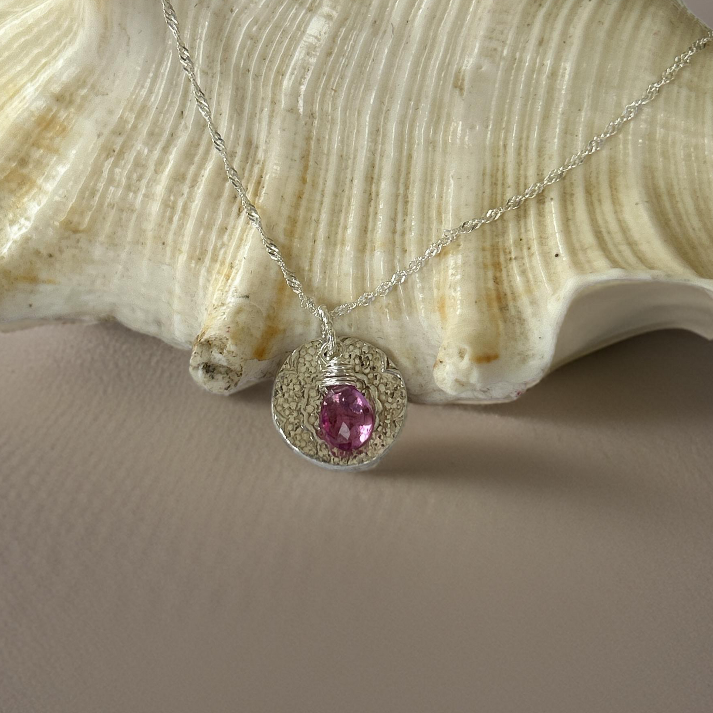 Garnet Birthstone Necklace - Silver Lines Jewellery