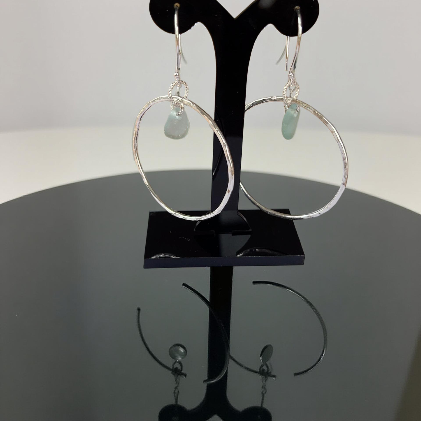 Boho Sterling Silver Large Hoop Earrings - Silver Lines Jewellery