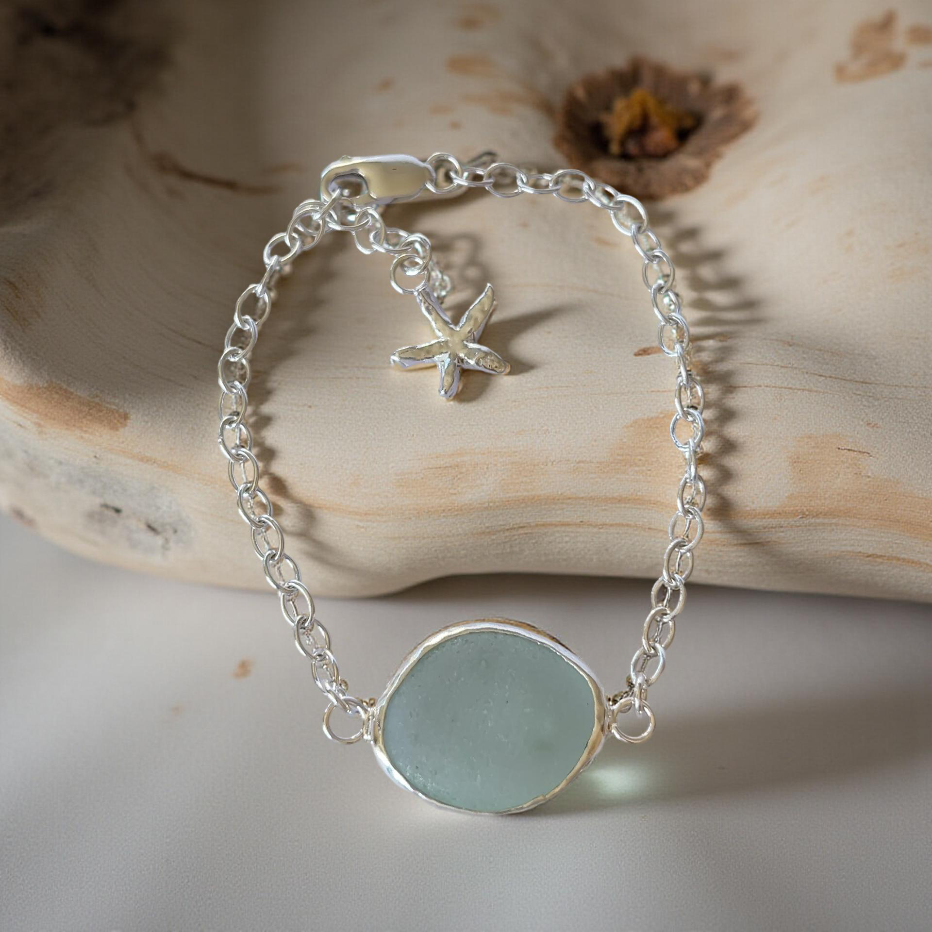 Sea Glass Bracelet Opaline - SilverLines Jewellery