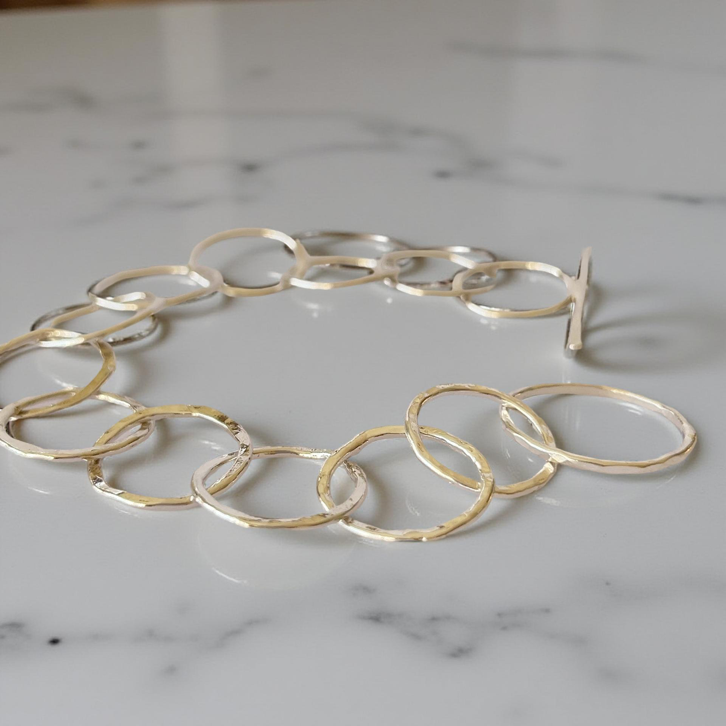 Sterling Silver Statement Chain Bracelet - Silver Lines Jewellery