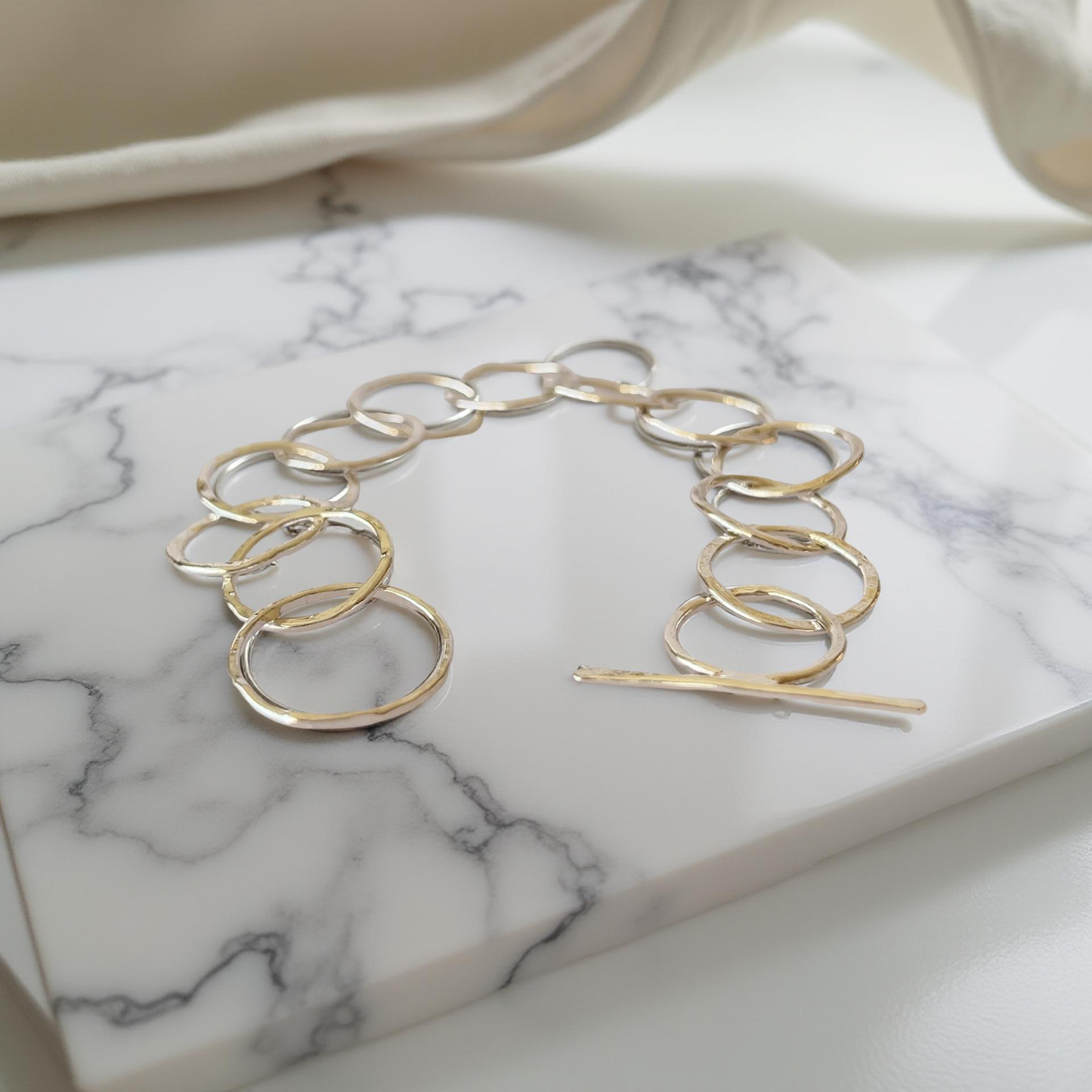 Sterling Silver Statement Chain Bracelet - Silver Lines Jewellery