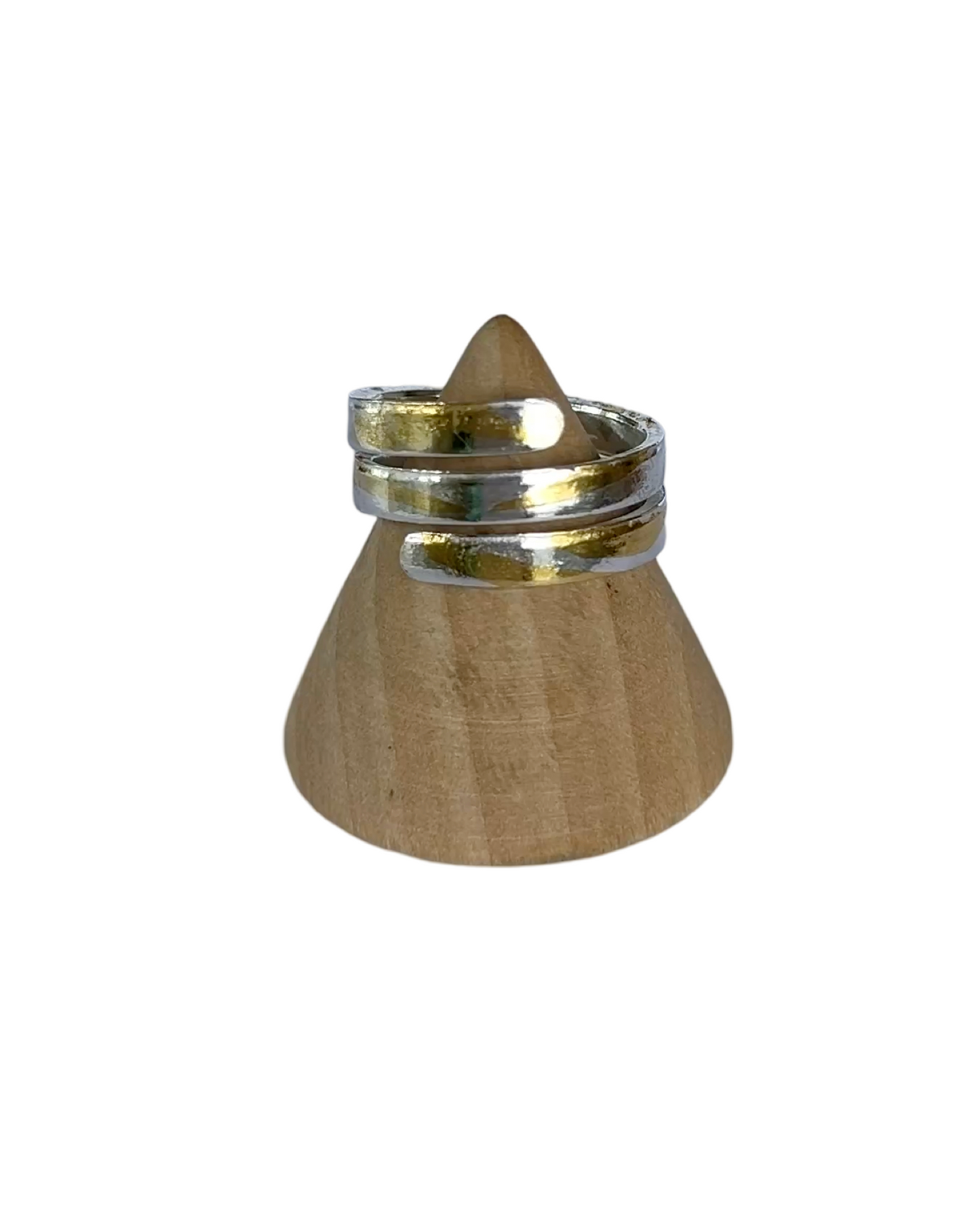 Keum Boo Silver And Gold Wrap Ring - SilverLines Jewellery