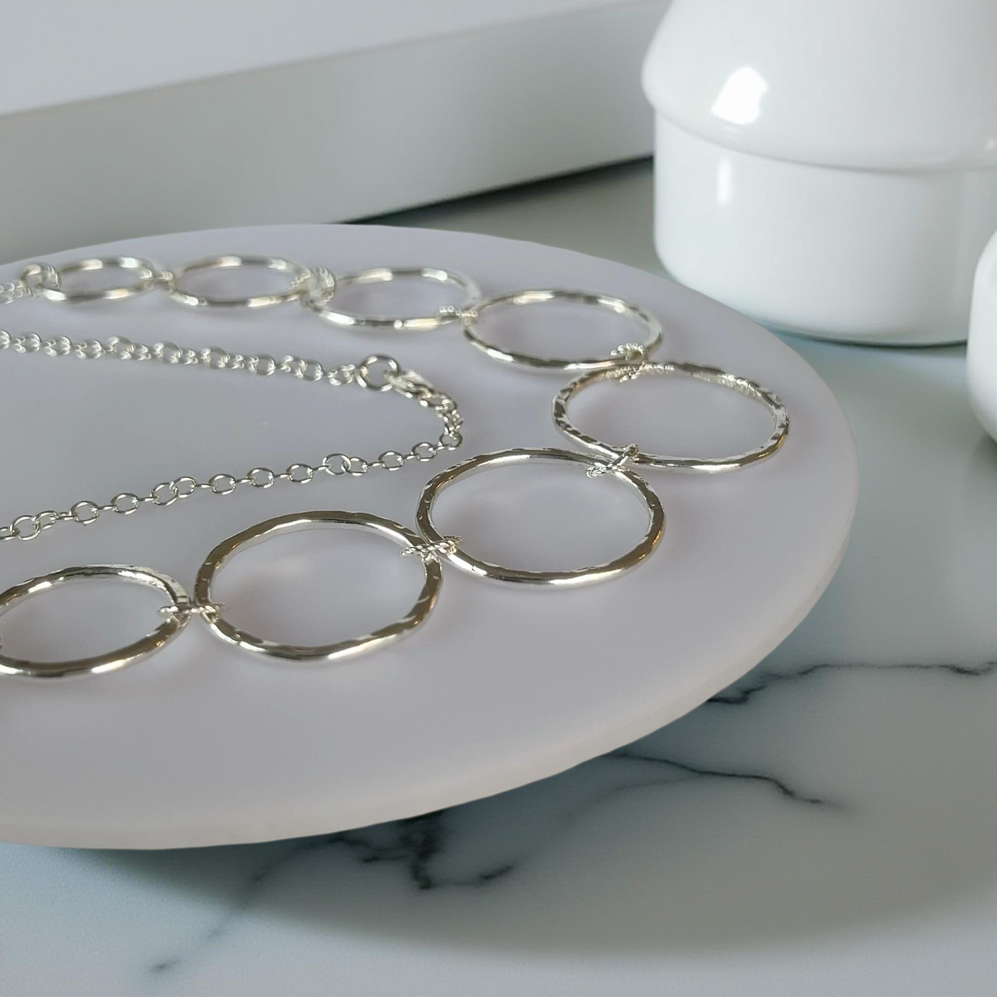 Silver Circle Necklace - SilverLines Jewellery