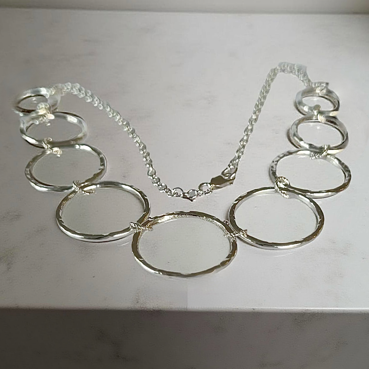Silver Circle Necklace - SilverLines Jewellery