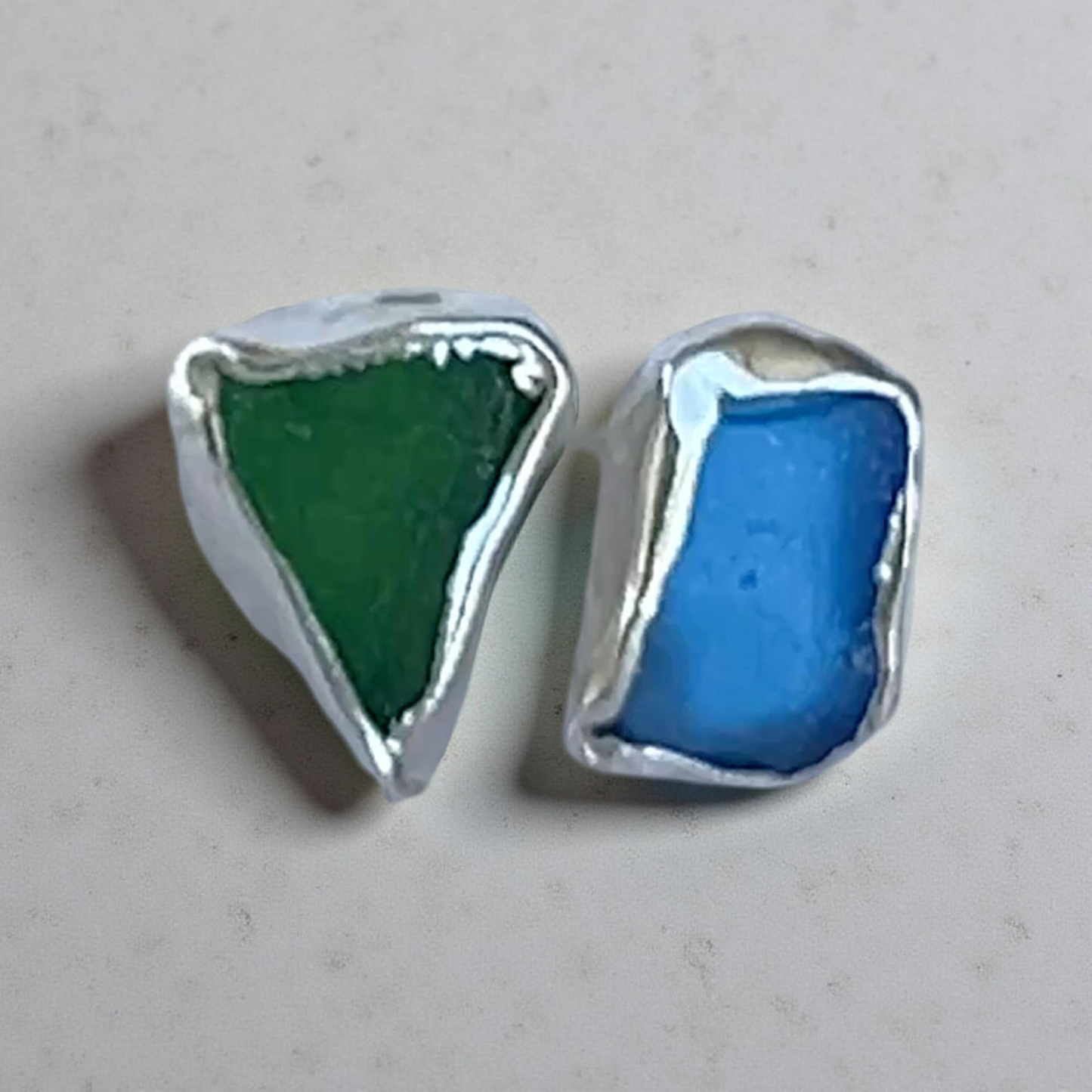 Duo Sea Glass Open Ring