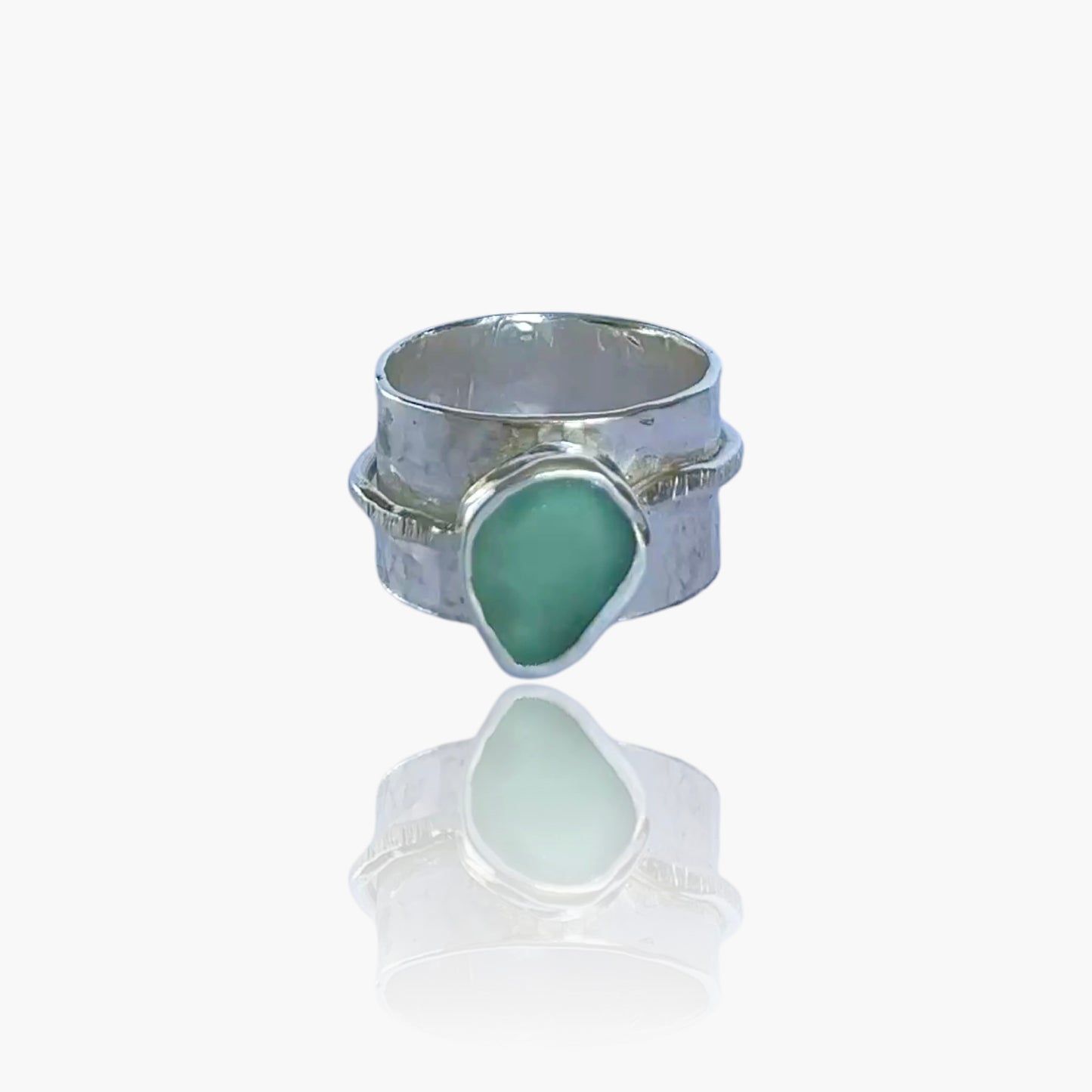 Coastal Bohemian Sea Glass Ring