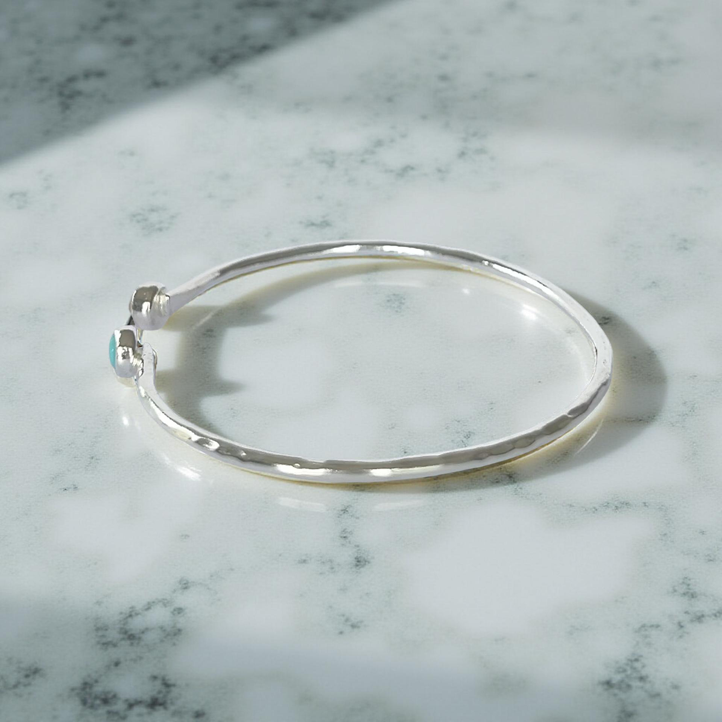 Sterling Silver Cuff with Gemstones