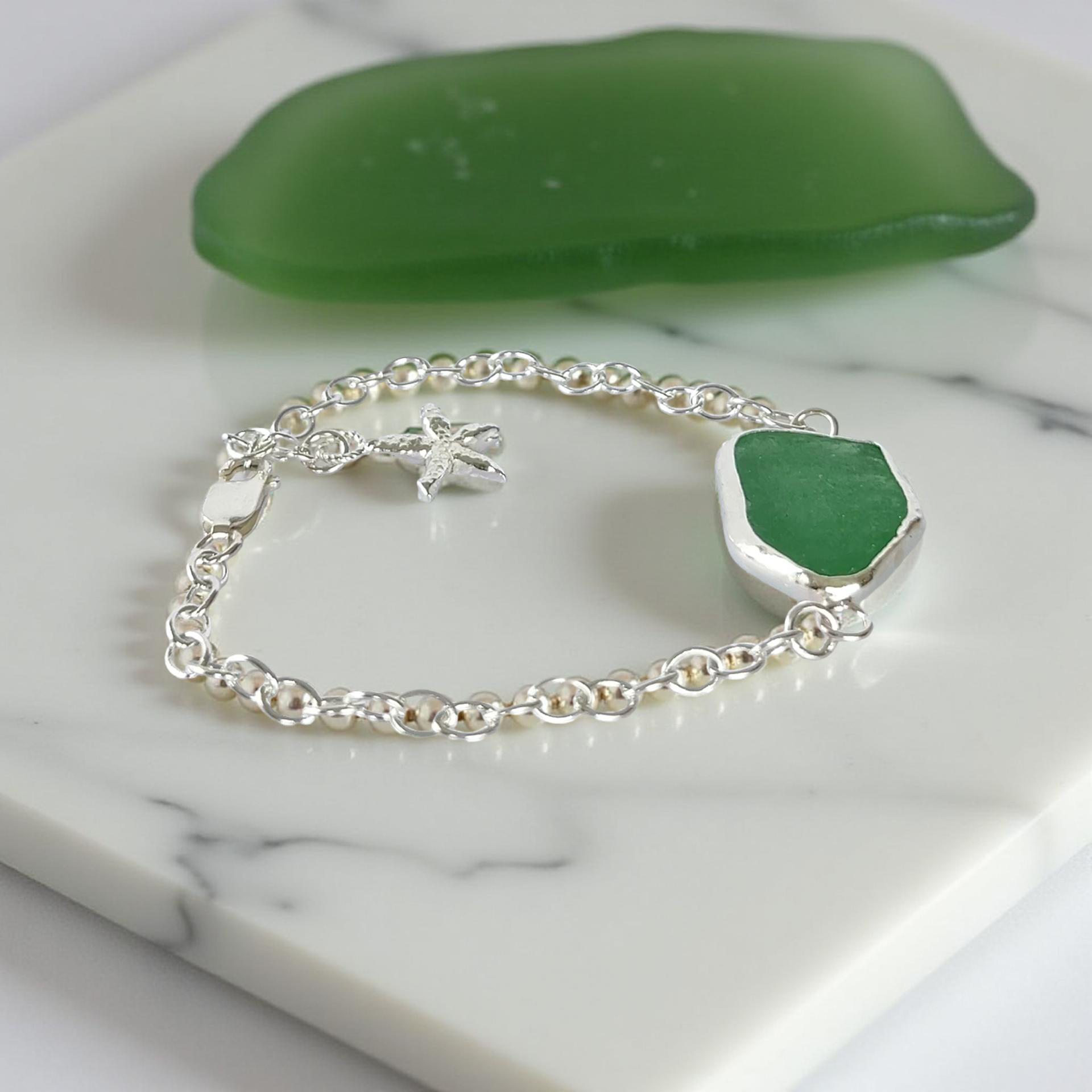 Sea Glass Bracelet Opaline - SilverLines Jewellery