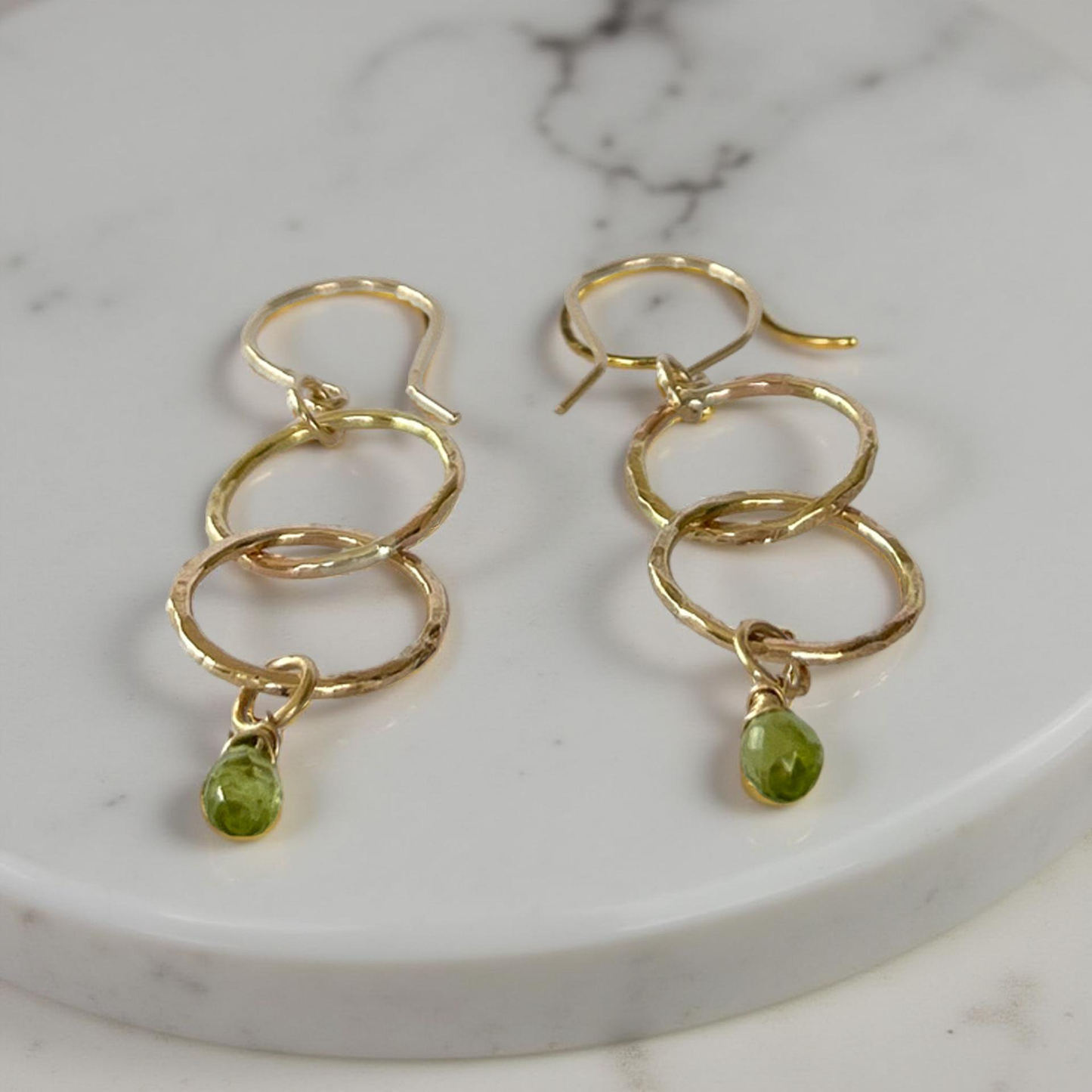 Peridot Harmony Hoops