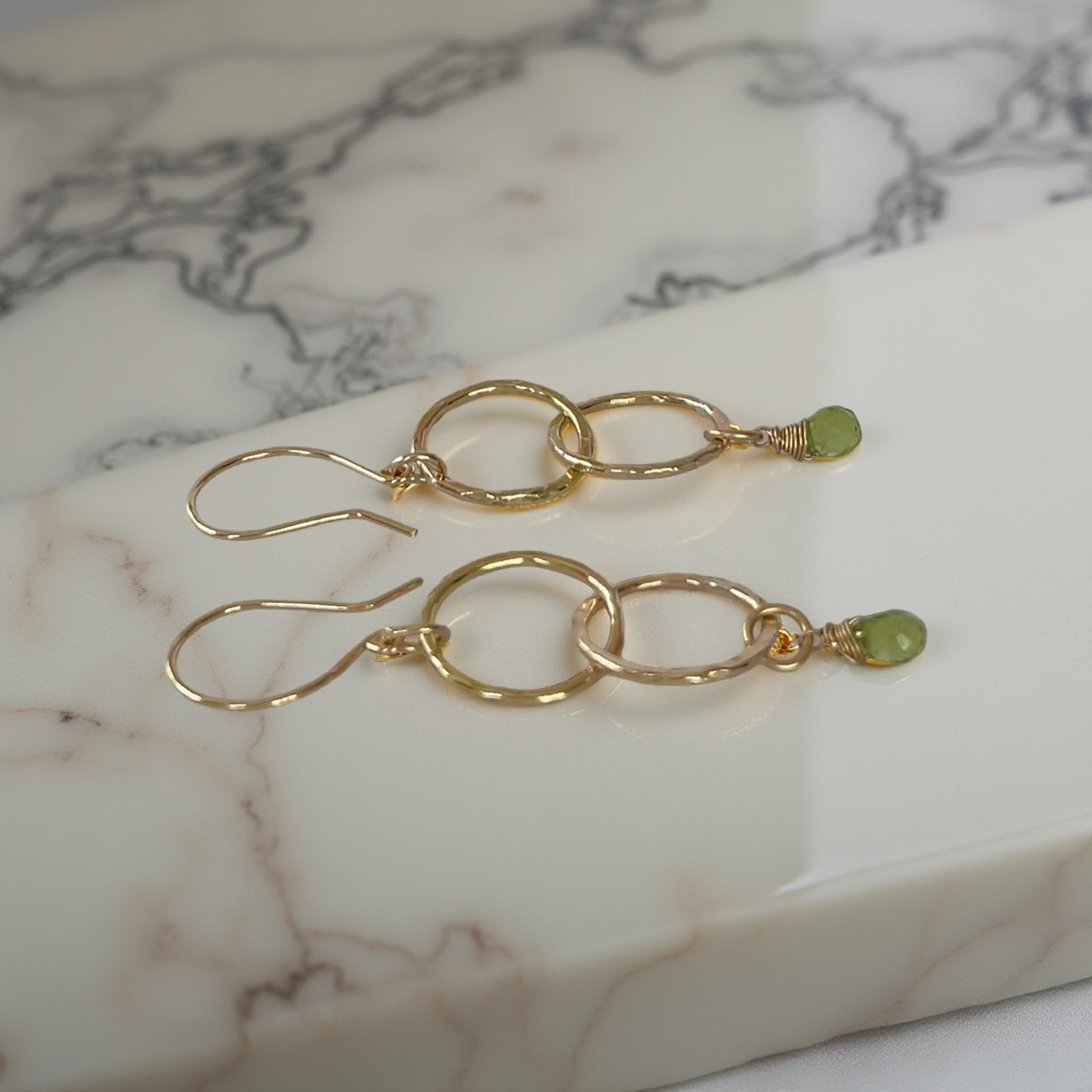 Peridot Harmony Hoops