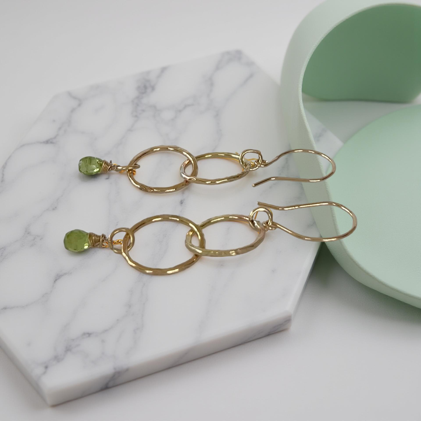Peridot Harmony Hoops
