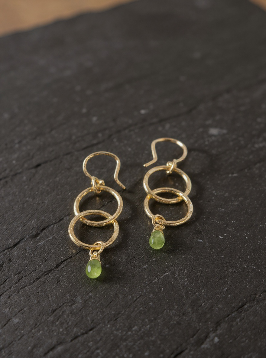 Peridot Harmony Hoops