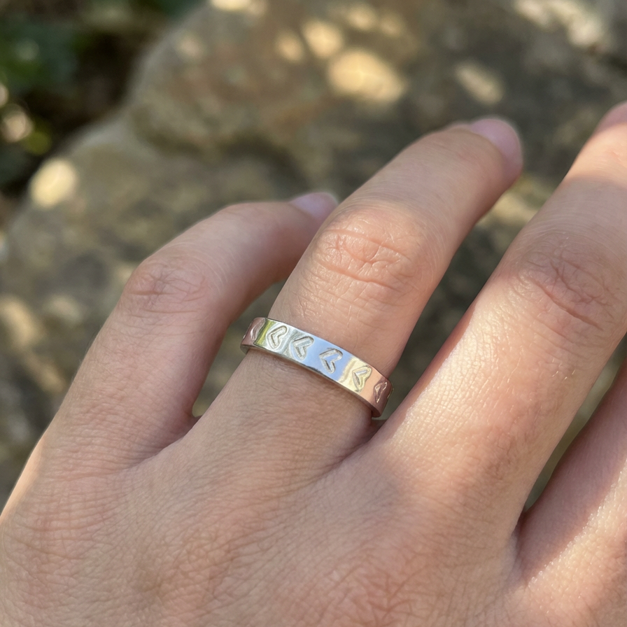 Silver Heart Friendship Ring - SilverLines Jewellery