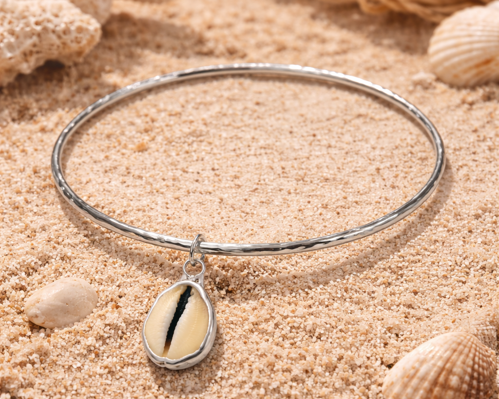 Cowrie Shell Bangle - SilverLines Jewellery