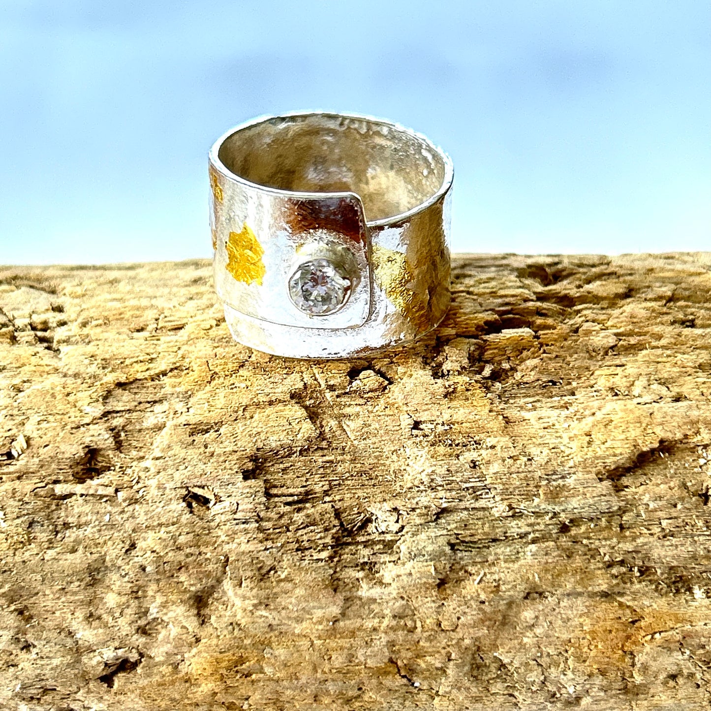 Mystical Silver And Gold Wrap Ring - Silver Lines Jewellery