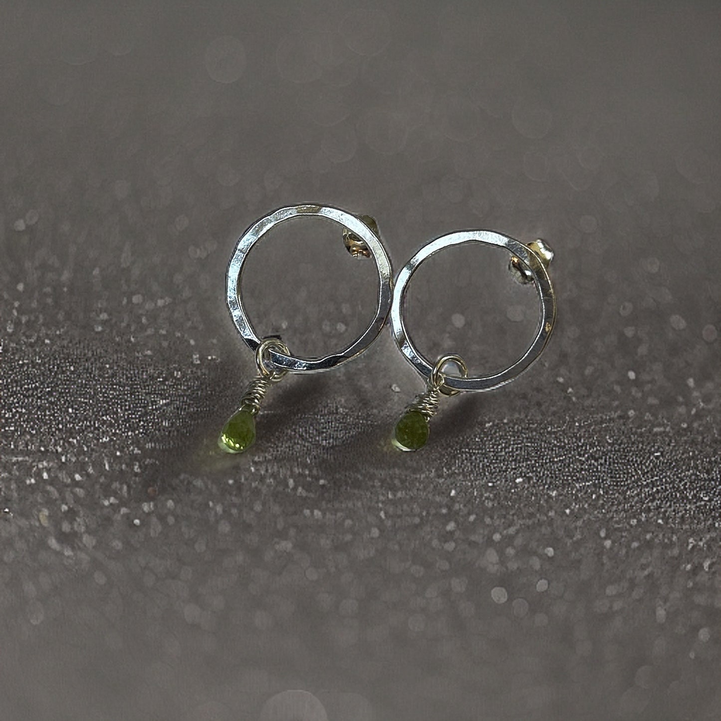 Peridot Earrings - Silver Lines Jewellery
