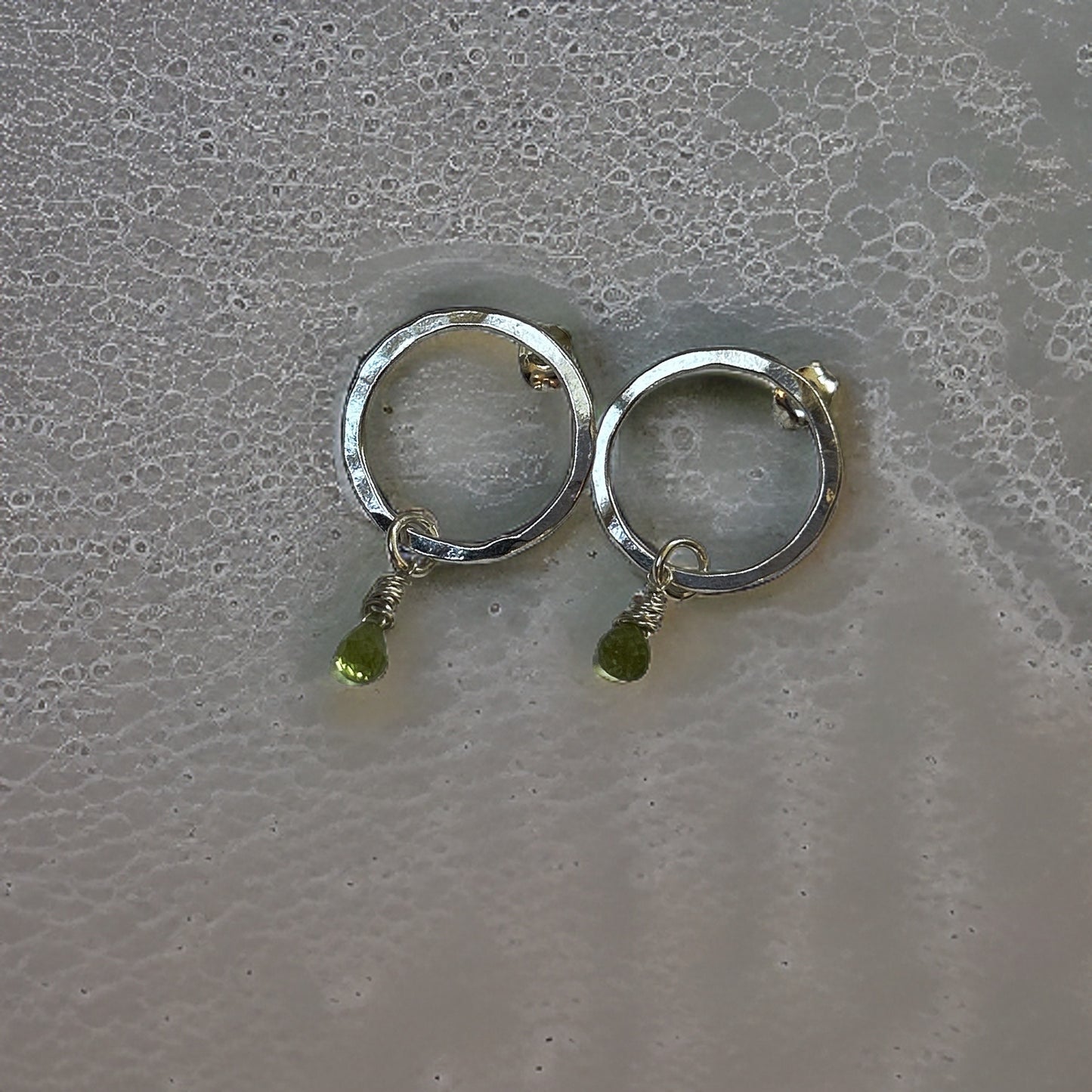 Peridot Earrings - Silver Lines Jewellery