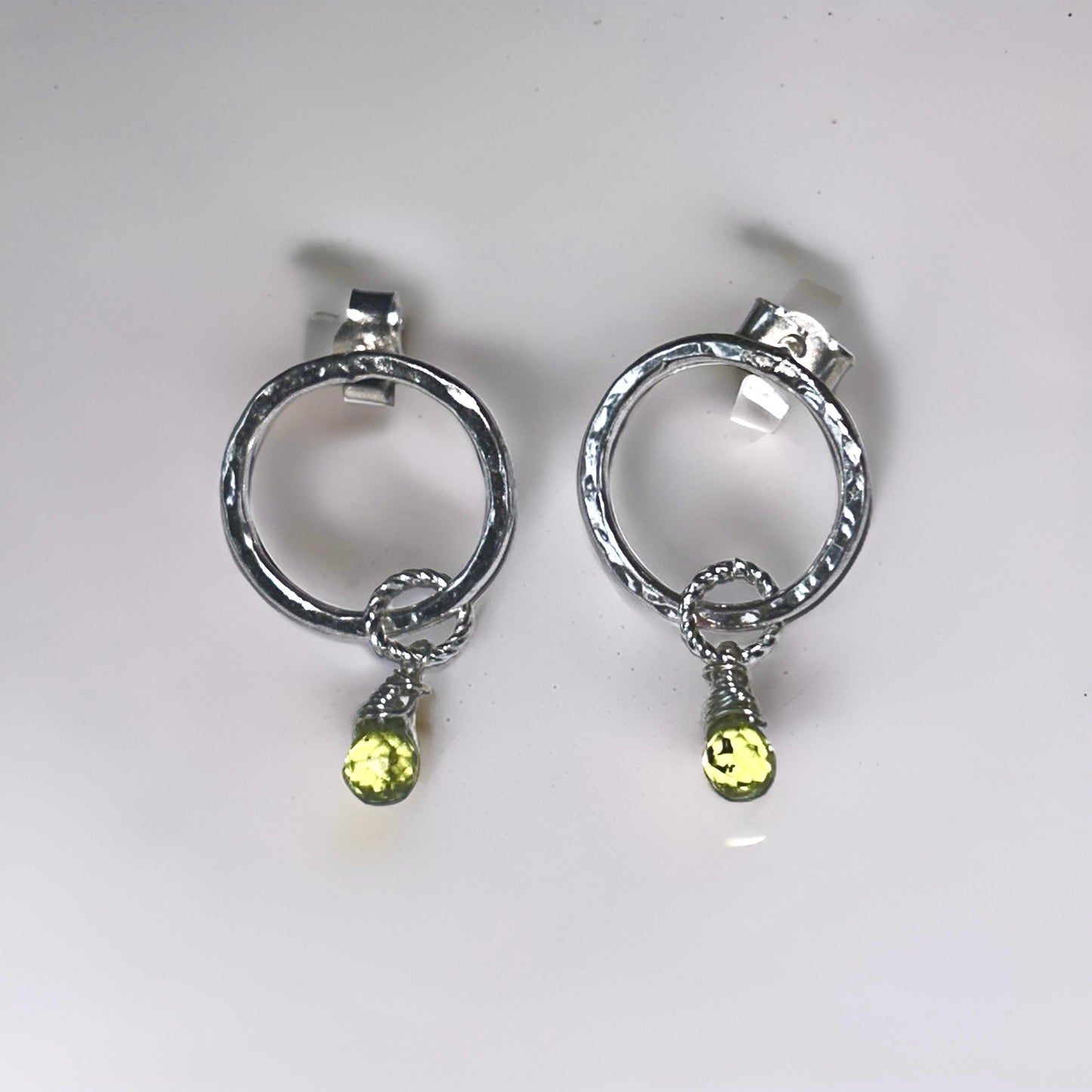 Peridot Earrings - Silver Lines Jewellery