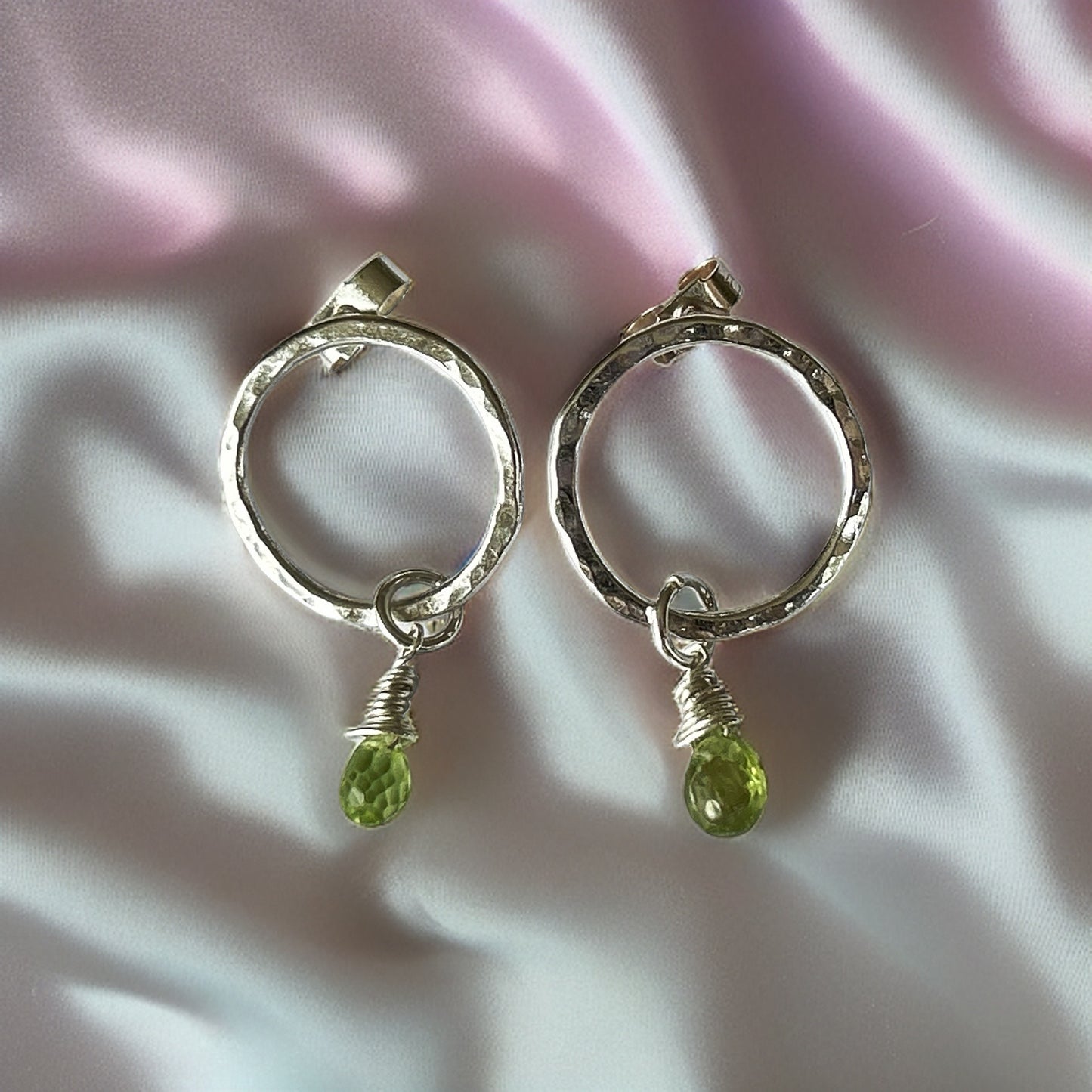 Peridot Earrings - Silver Lines Jewellery