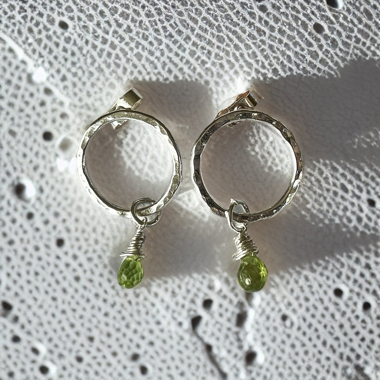 Peridot Earrings - Silver Lines Jewellery