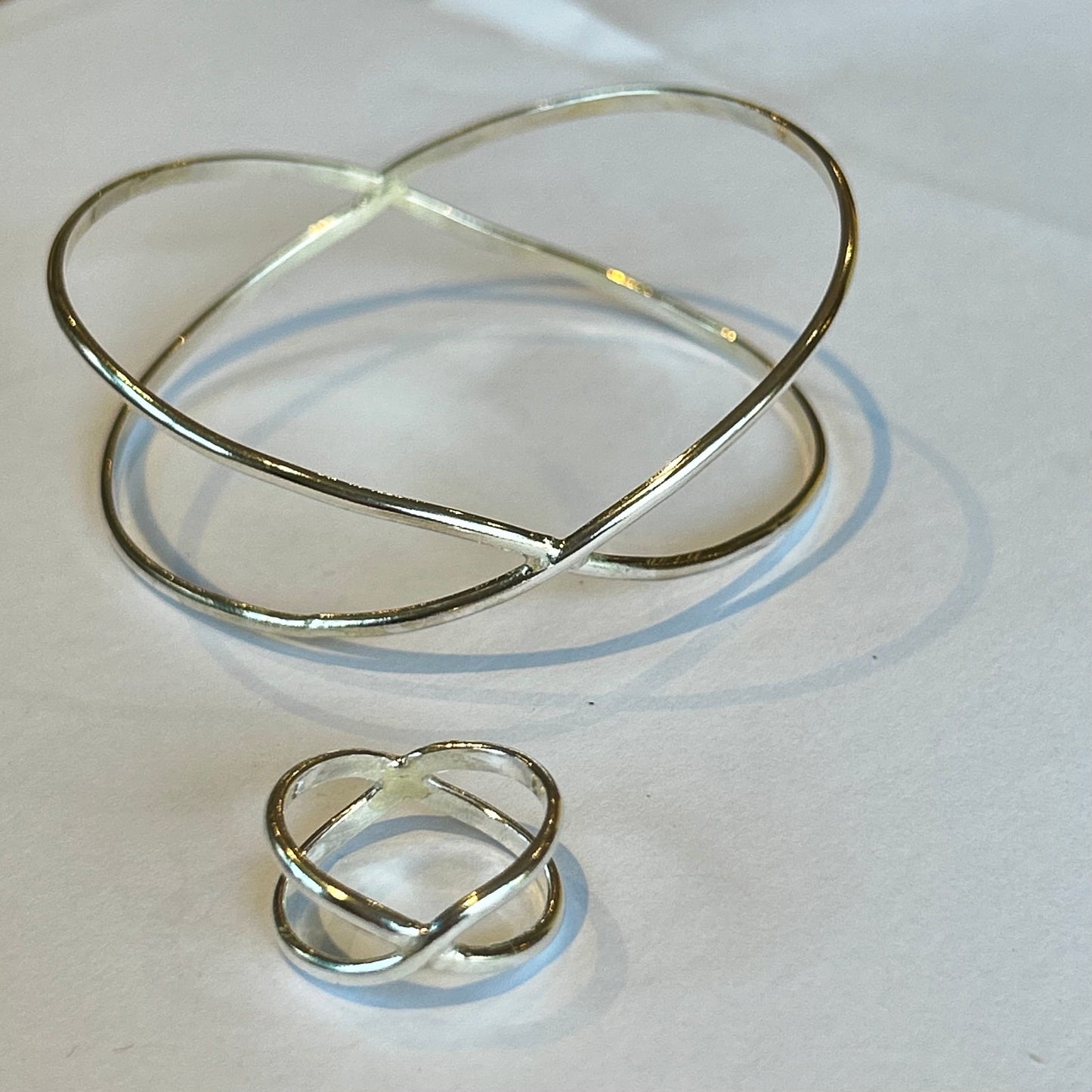 Crossover Silver Bangle - SilverLines Jewellery