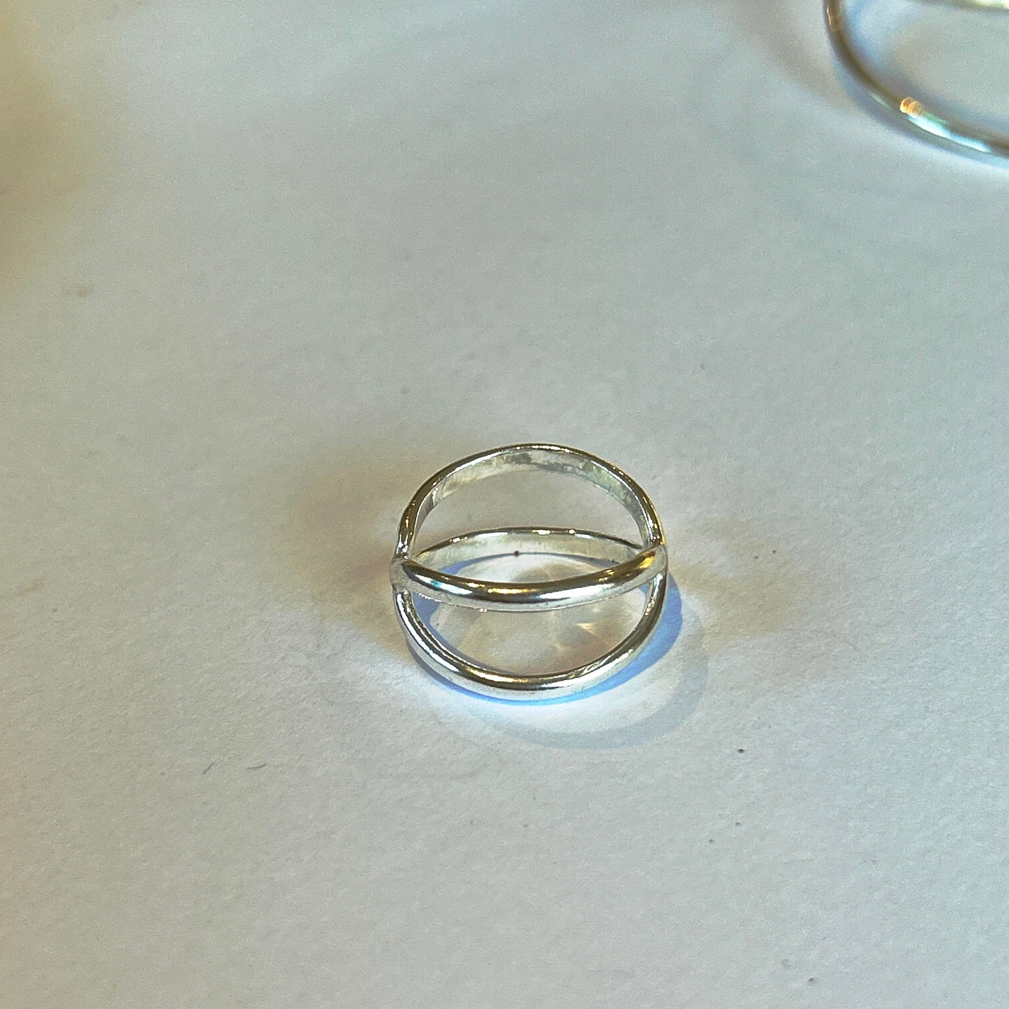 Silver Crossover Ring - SilverLines Jewellery