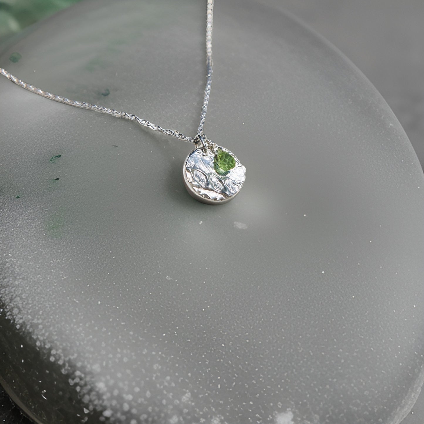 Garnet Birthstone Necklace - Silver Lines Jewellery