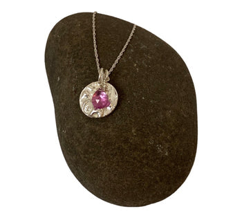 Silver Birthstone Necklace Peridot - Silver Lines Jewellery