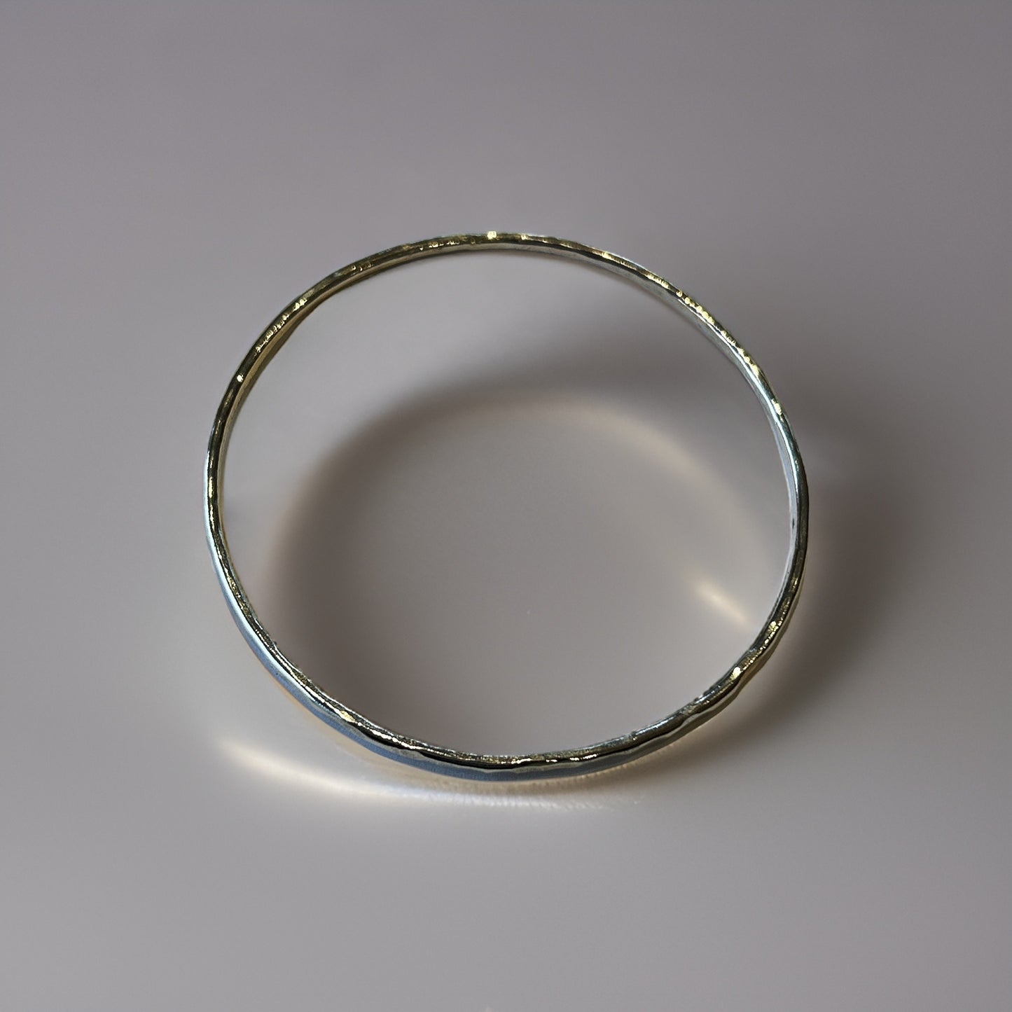 Silver Hammered Bangle - Silver Lines Jewellery