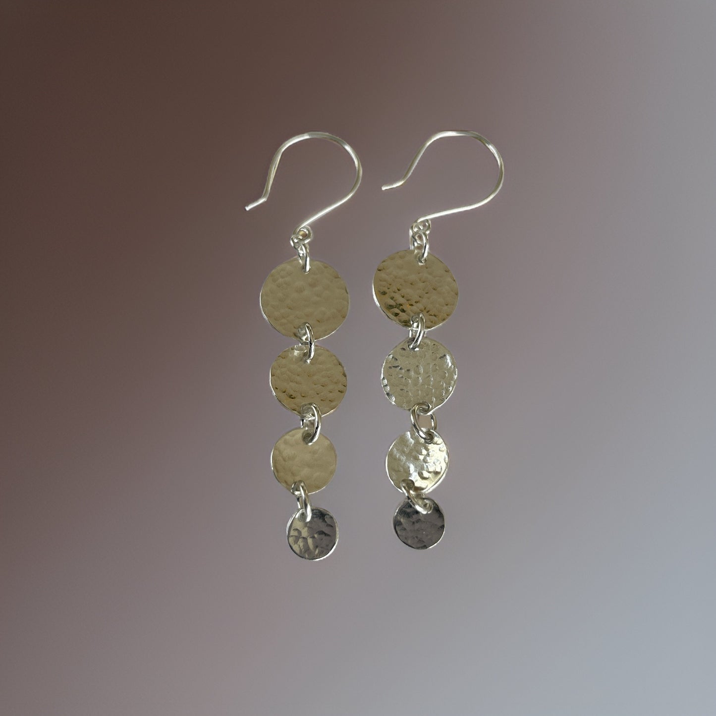 Silver Drop Earrings Long - Silver Lines Jewellery