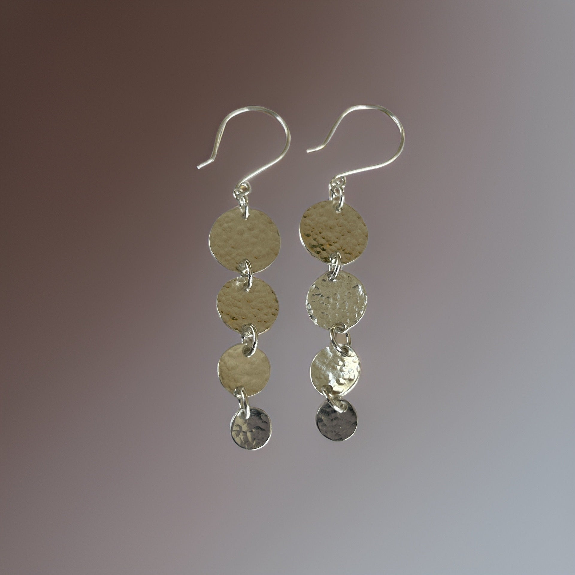 Silver Drop Earrings Long - Silver Lines Jewellery