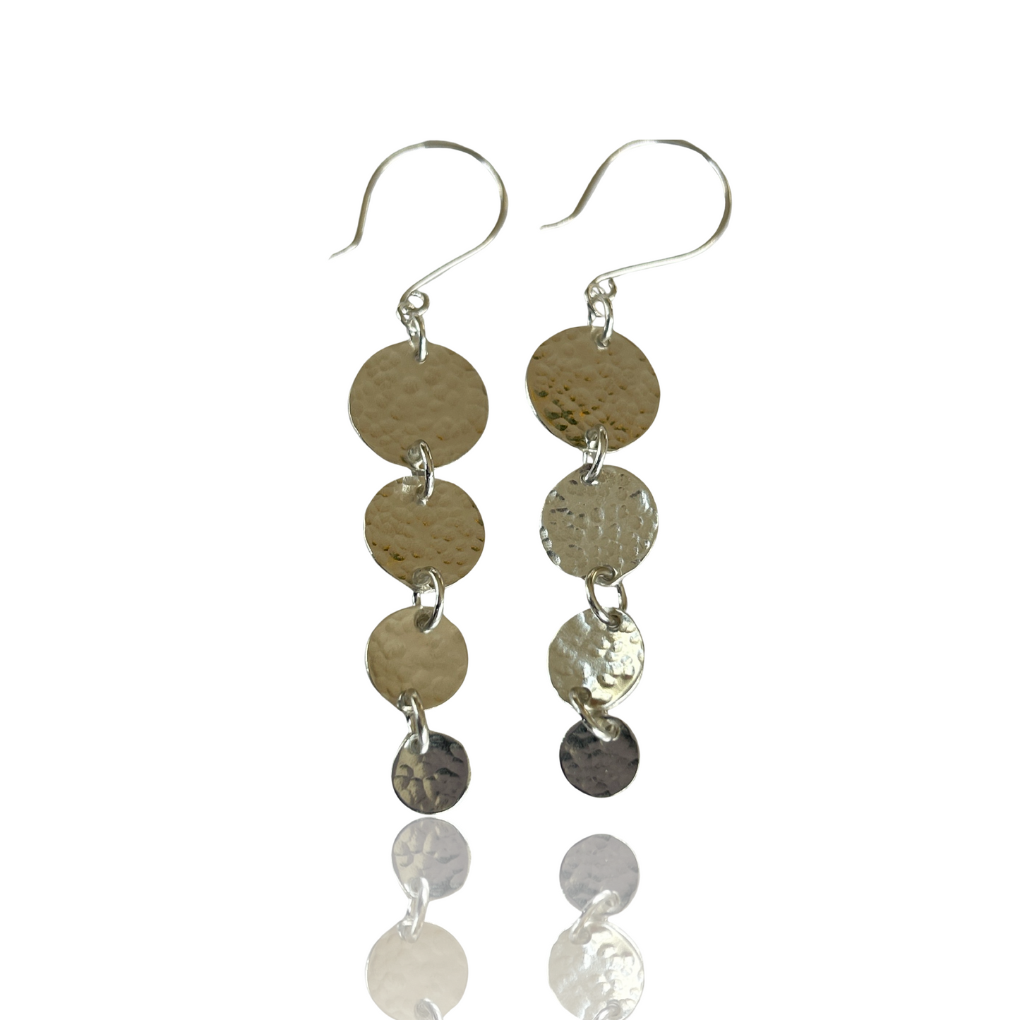 Silver Drop Earrings Long - Silver Lines Jewellery