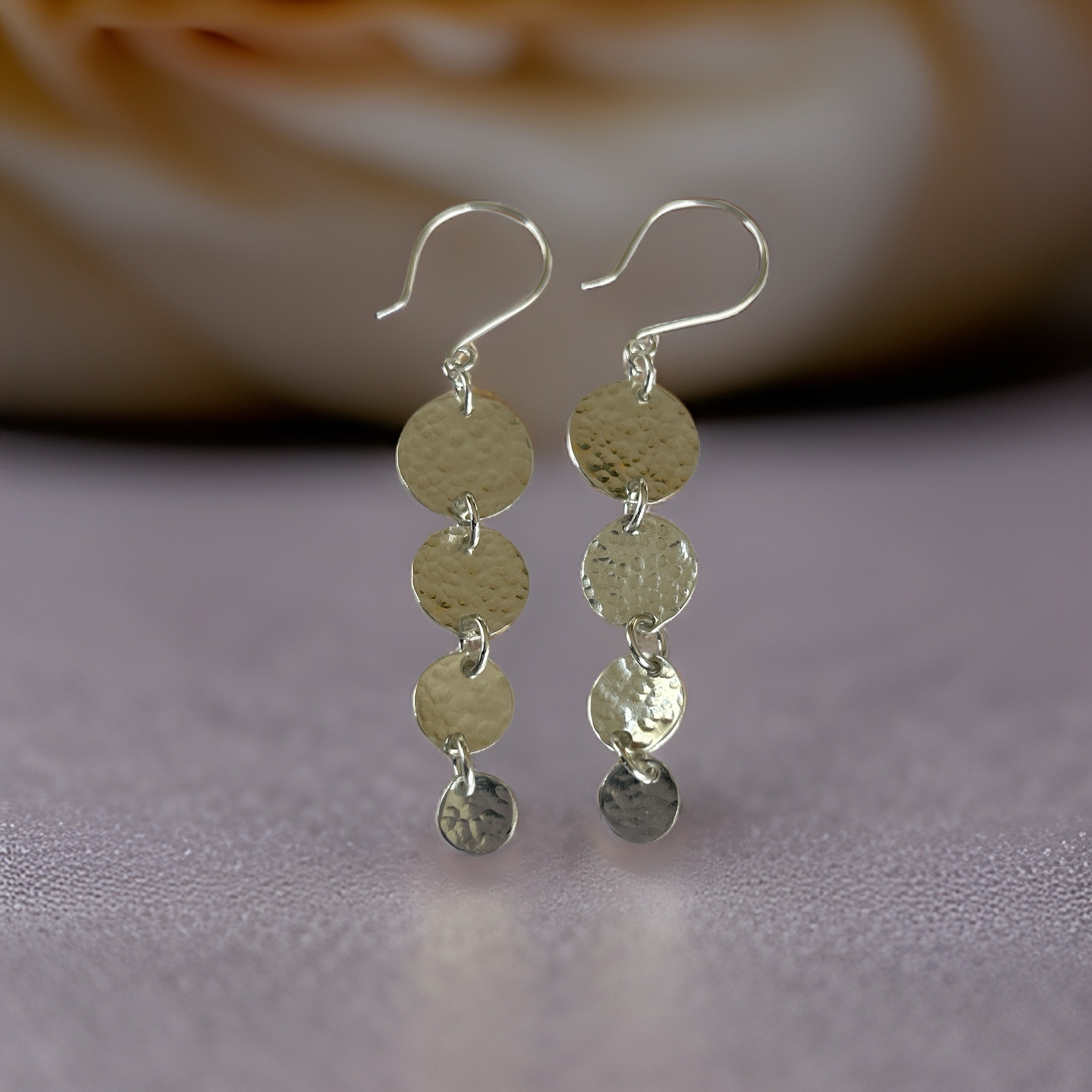 Silver Drop Earrings Long - Silver Lines Jewellery