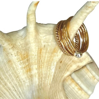 Gold Stacking Rings - Silver Lines Jewellery