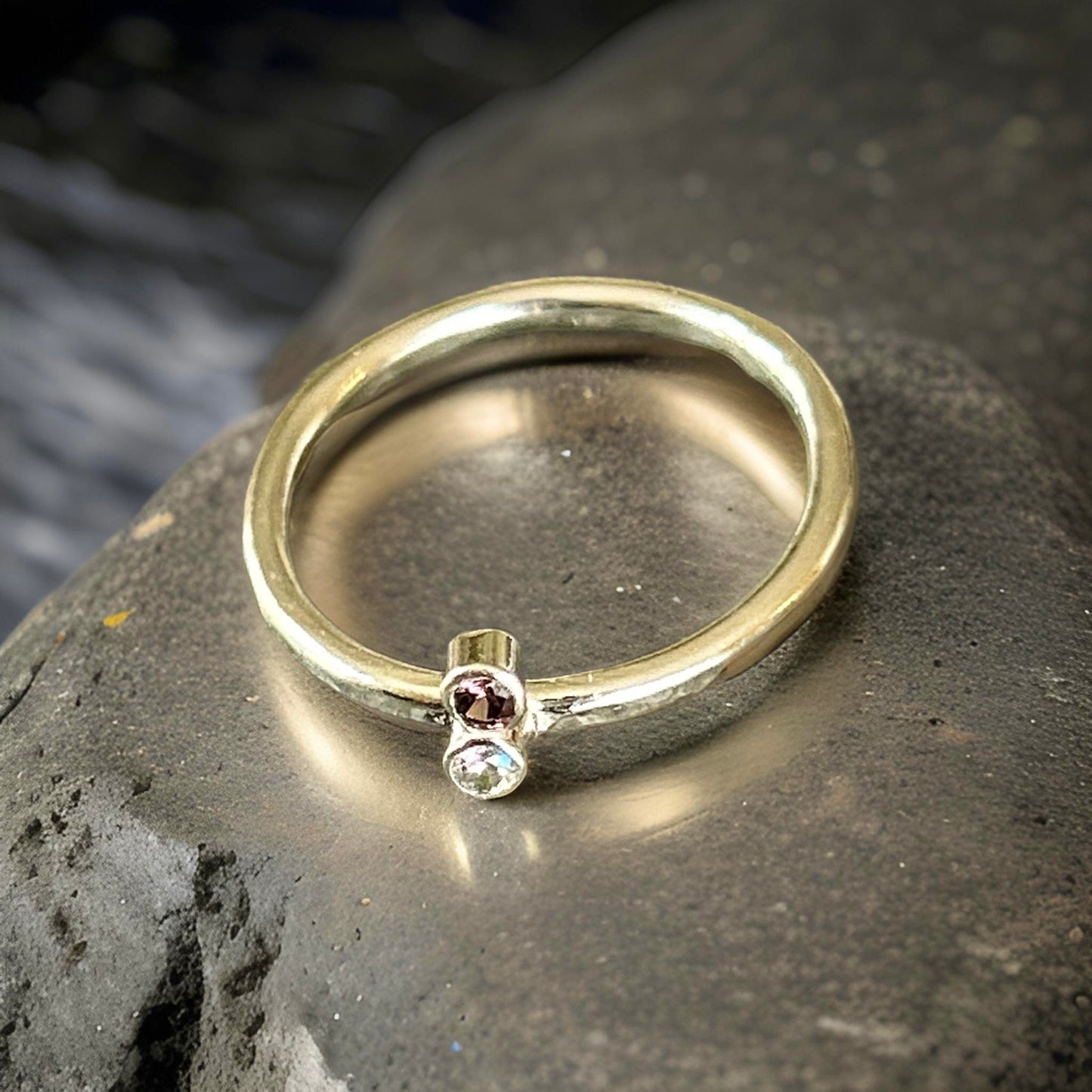 Minimalist Silver Ring With Cubic Zirconia - Silver Lines Jewellery