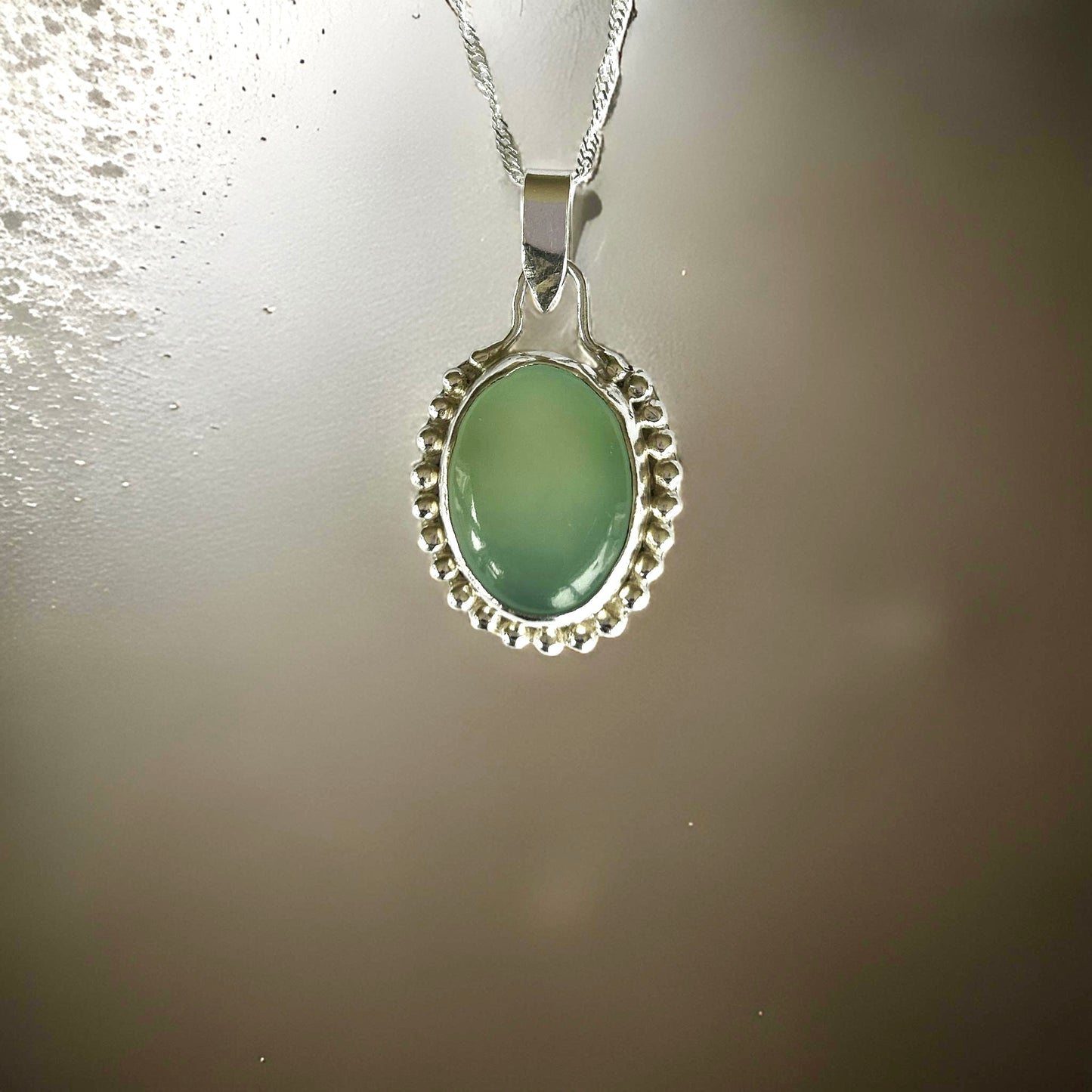 Granulated Chalcedony Silver Necklace - Silver Lines Jewellery