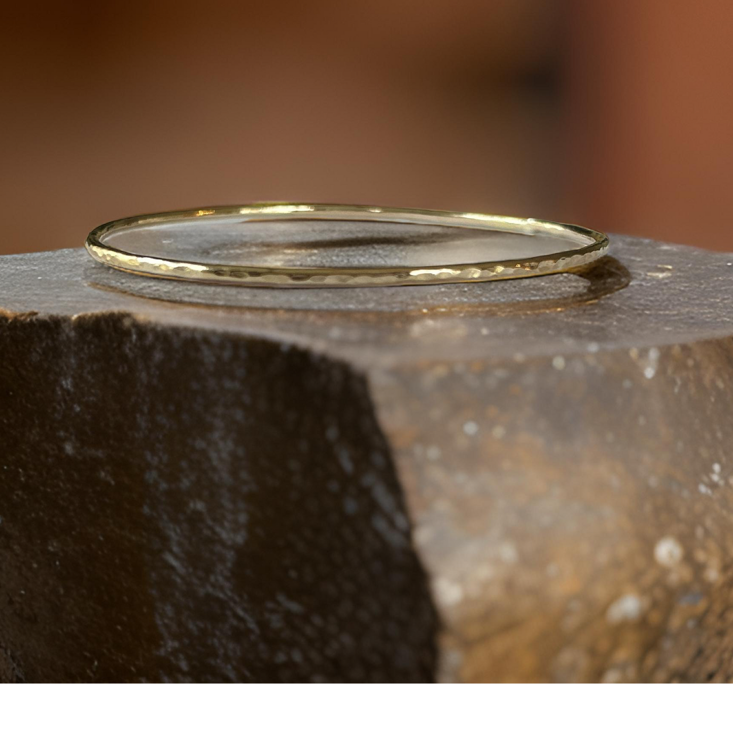 Gold Textured Minimalist Bangle SilverLines Jewellery