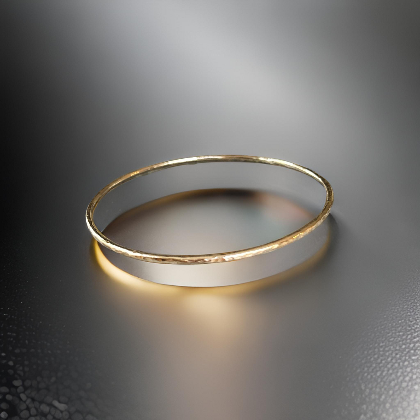 Gold Textured Minimalist Bangle SilverLines Jewellery