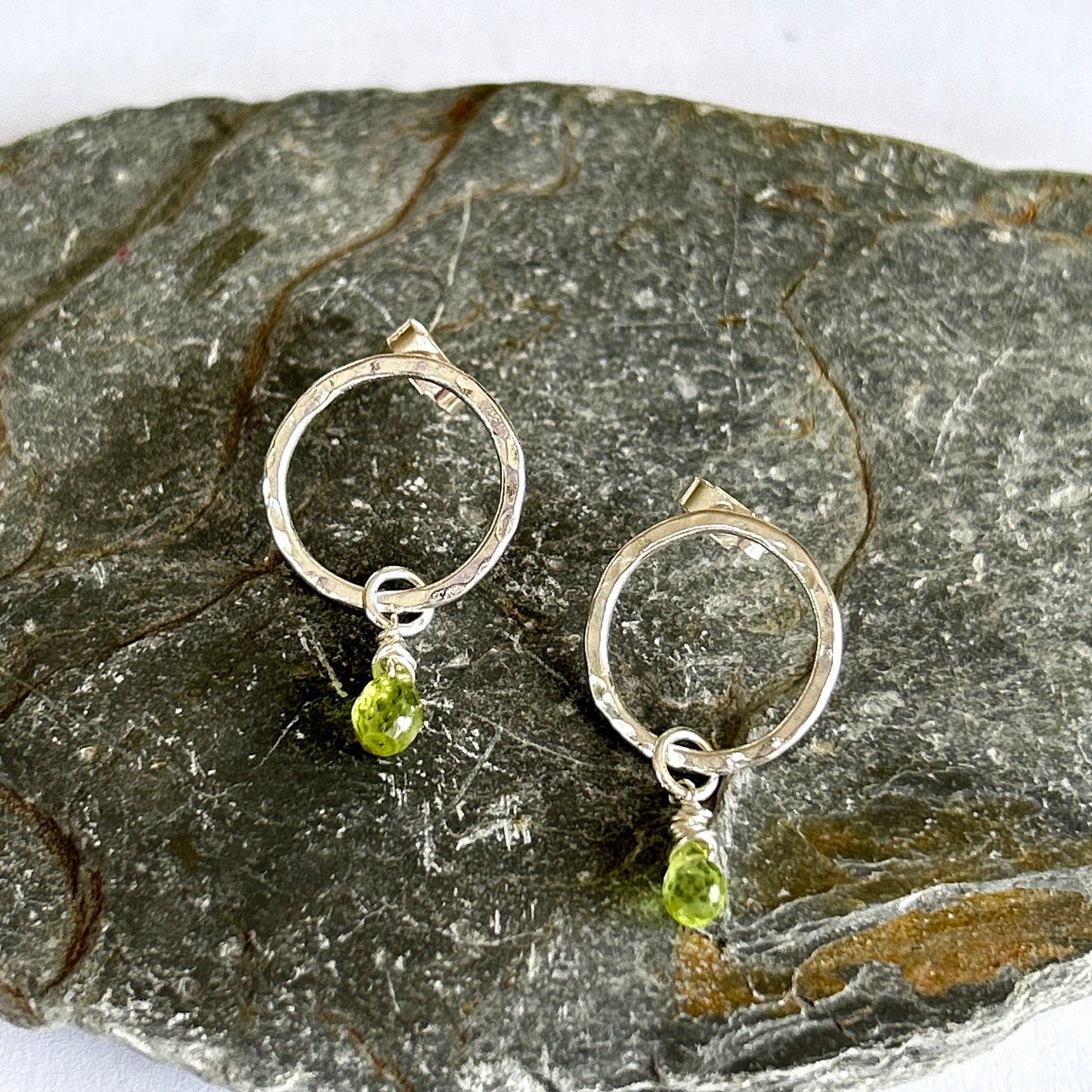 Peridot Earrings - Silver Lines Jewellery