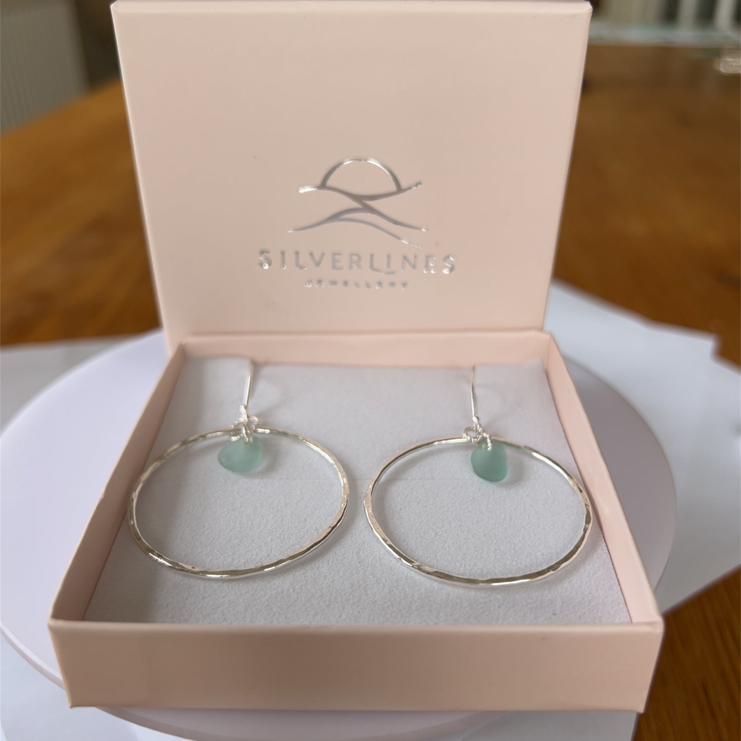 Boho Sterling Silver Large Hoop Earrings - Silver Lines Jewellery