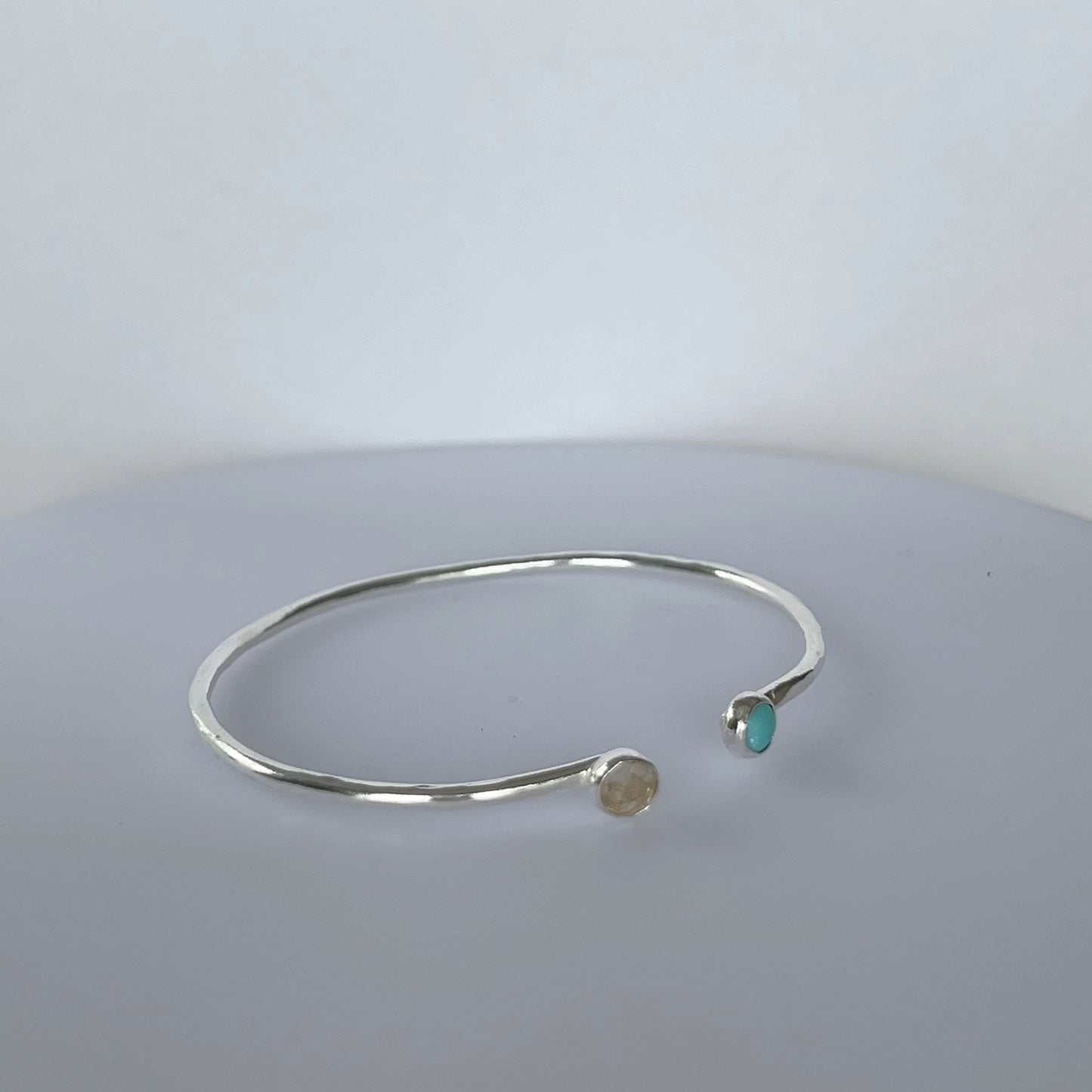 Sterling Silver Cuff with Gemstones