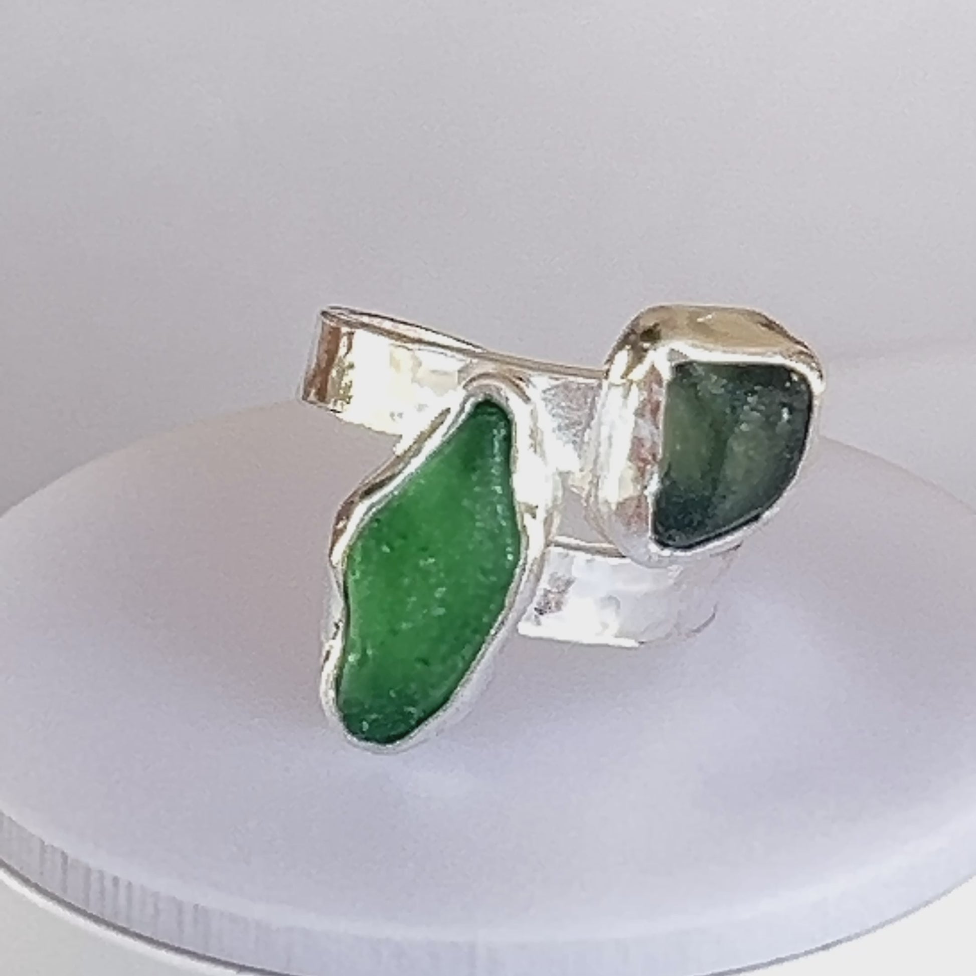 Sea Glass Wrap Ring - SilverLines Jewellery