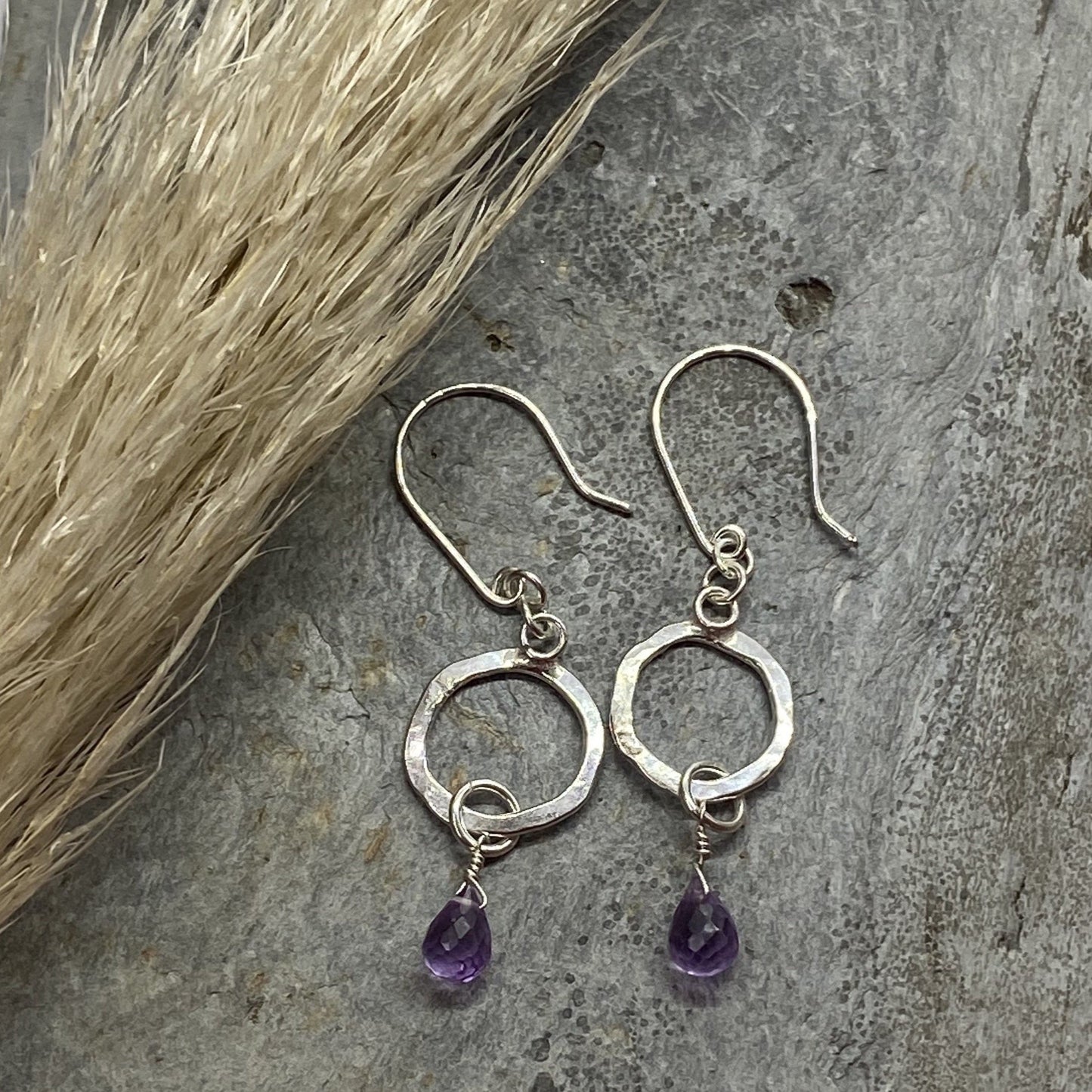 Amethyst silver Earrings - SilverLinnes Jewellery