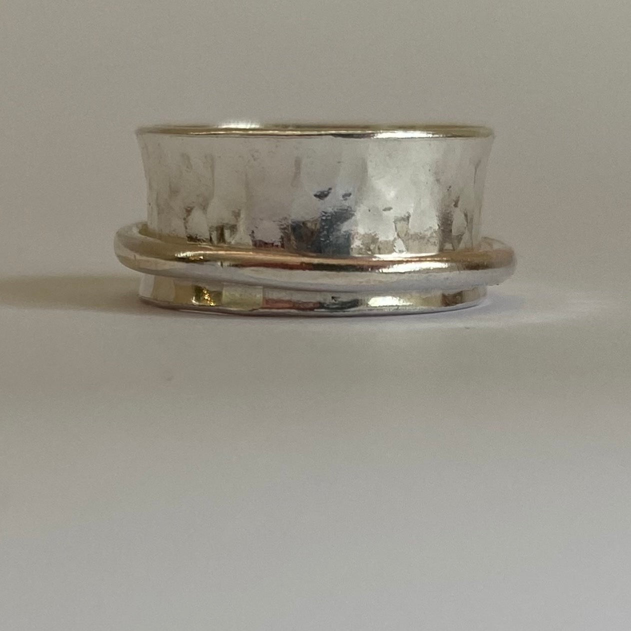 Silver With Silver Spinner Ring - Love Beach Beads
